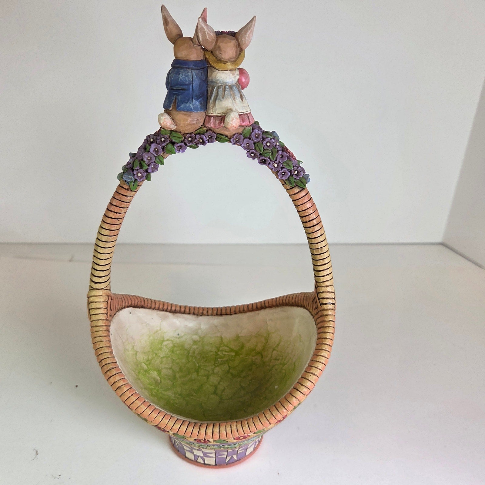Jim Shore Heartwood Creek 2006 “Gathering Joy” Easter Basket w/ Eggs 4007546
