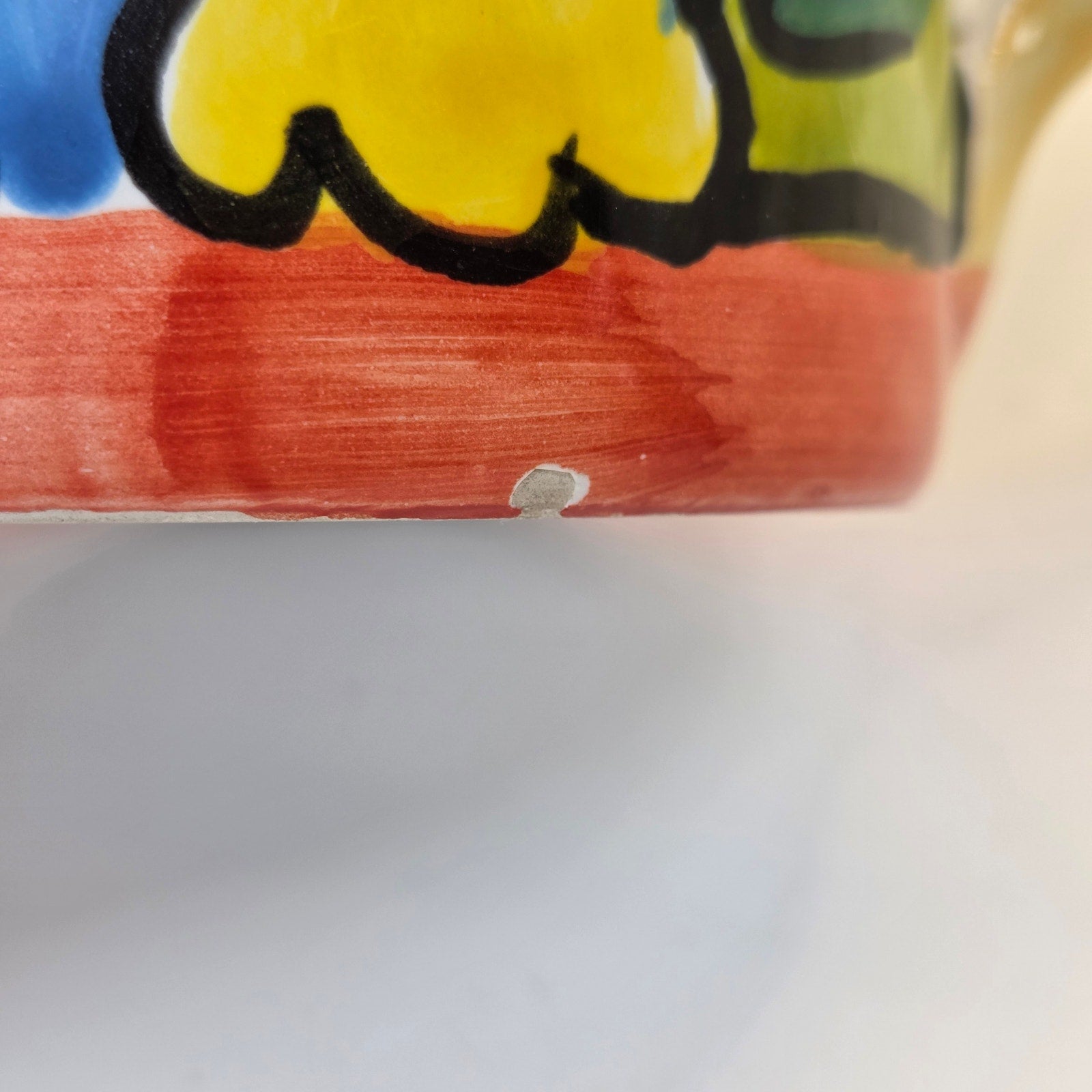 The Cellar 1995 Hand Painted Italy Cat Coffee Mug Vintage Ceramic Cup Art
