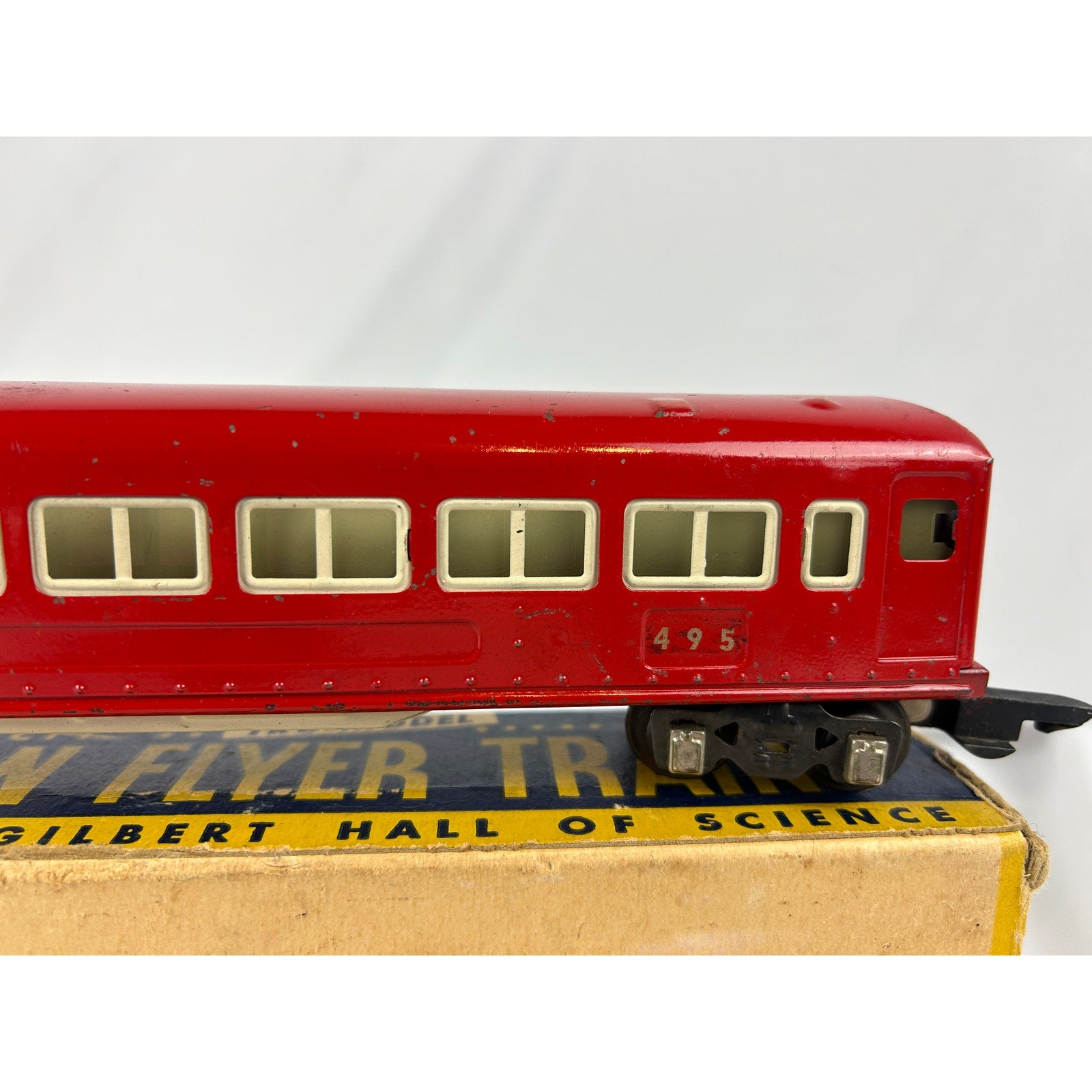 American Flyer 495 Red Passenger Car Prewar 3/16 O Gauge w Box