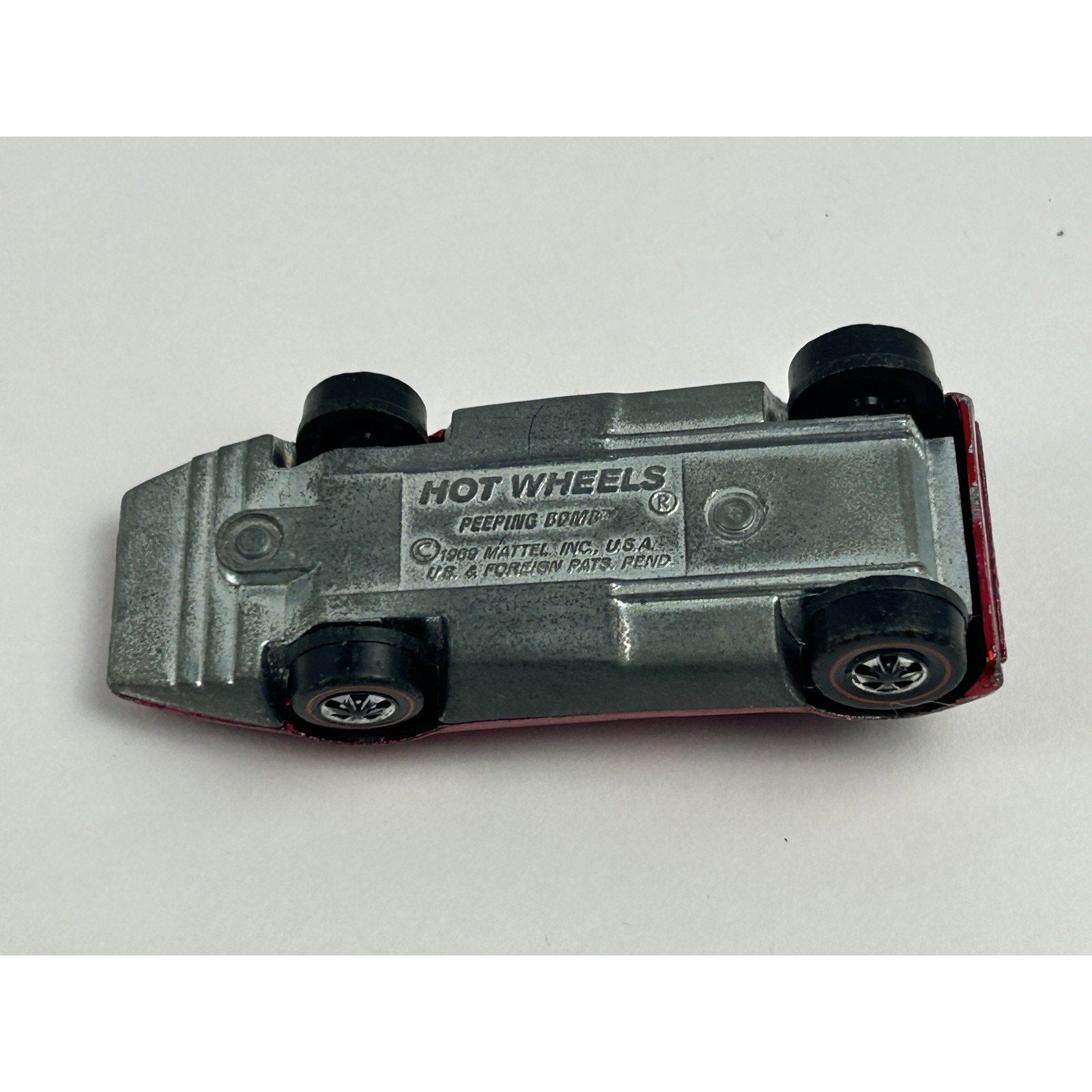 Vintage Hot Wheels Peeping Bomb Redline 1969 Diecast Car Mattel USA Rare Red
