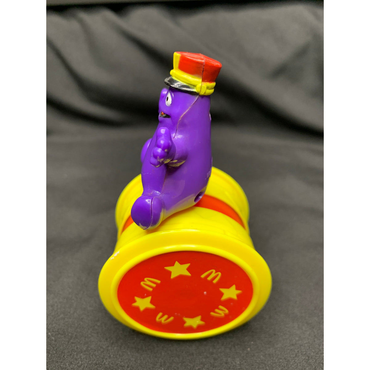 1995 McDonald's Grimace Under the Big Top Circus Drum Happy Meal Toy Vintage