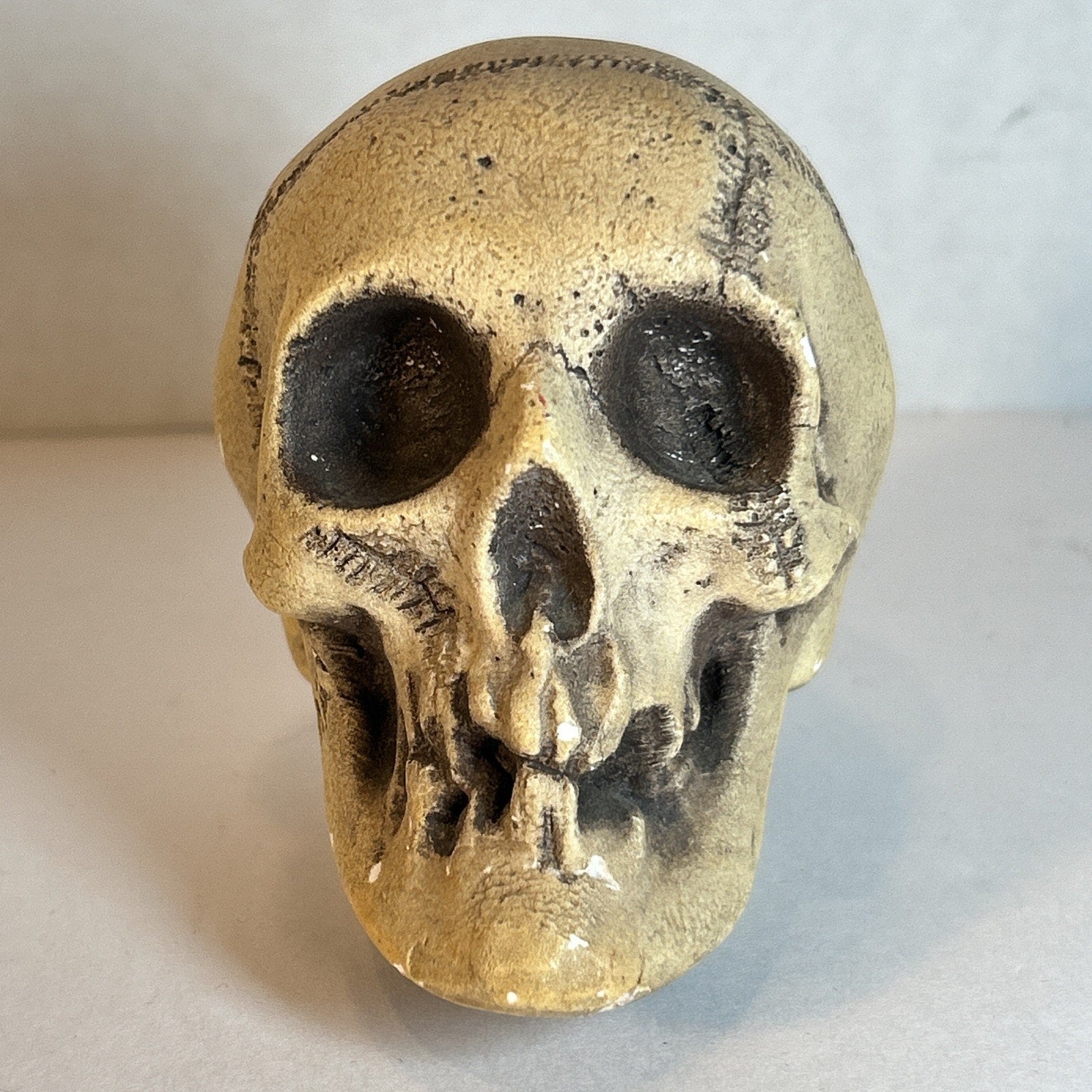 Rare Antique Ernst Bohne Bisque Skull Figurine #829 Germany 1900s – Macabre