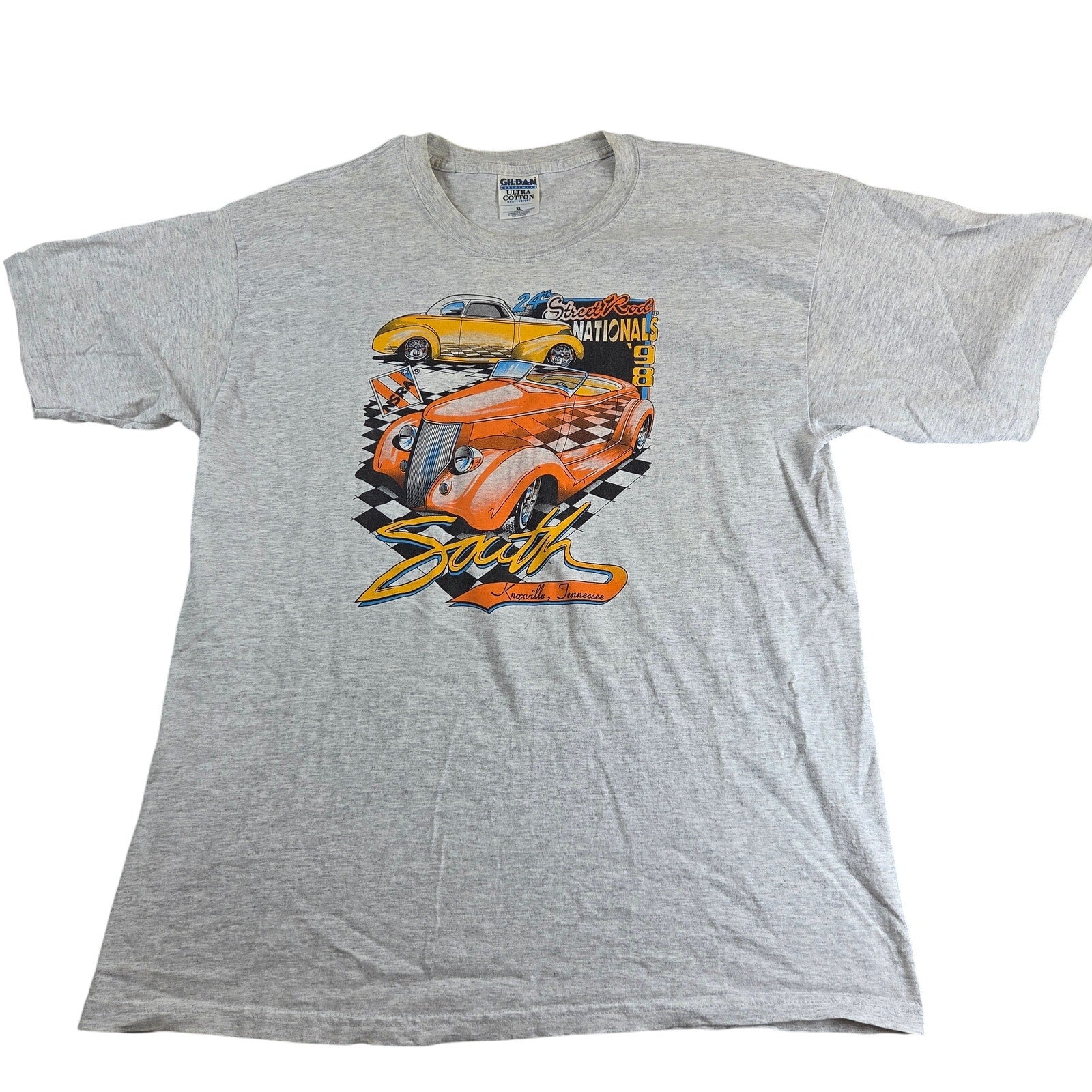 Gildan Vintage 1998 NSRA Street Rod Nationals South Knoxville T Shirt XL