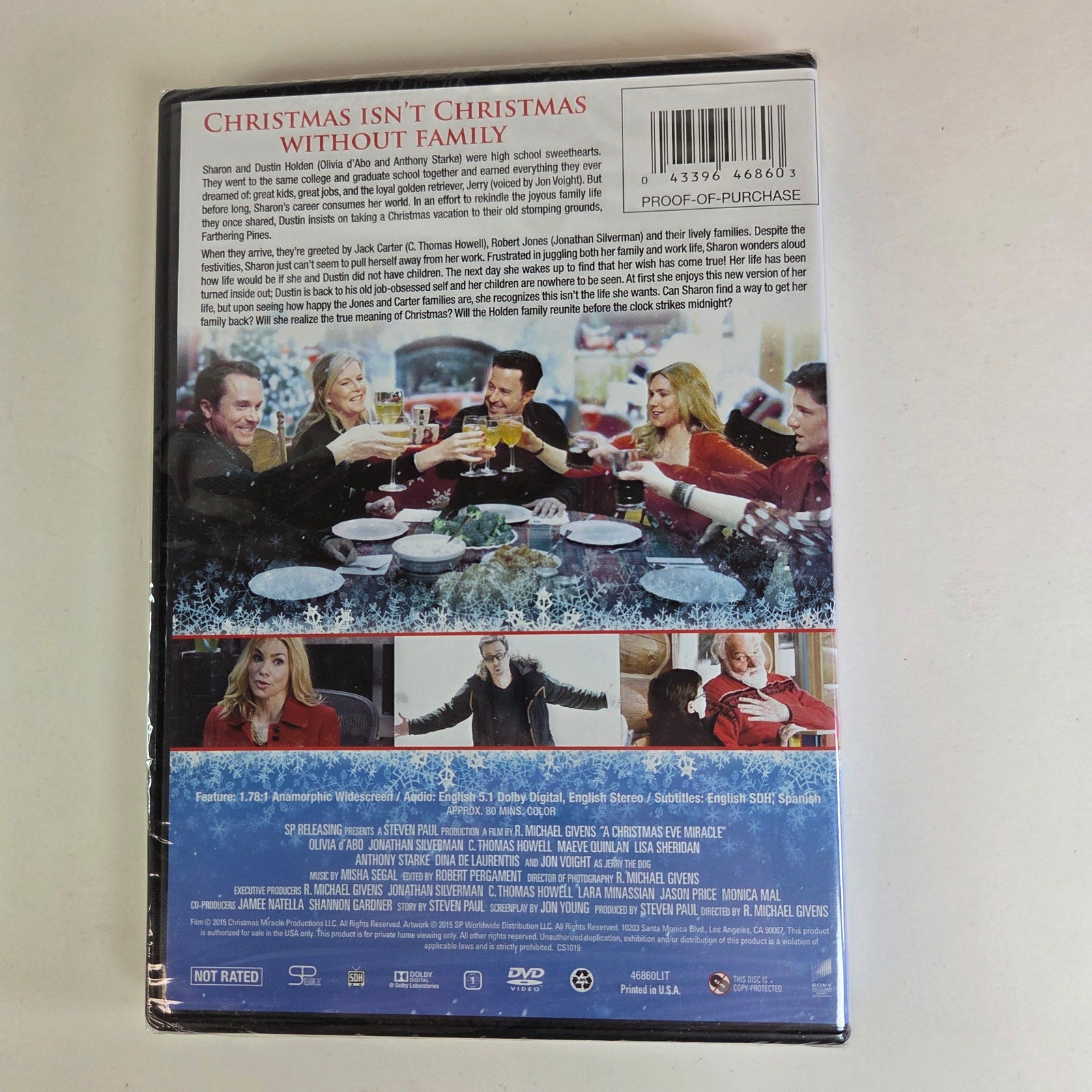 A Christmas Eve Miracle (2015) Olivia d’Abo, Special Dove Family Edition, New