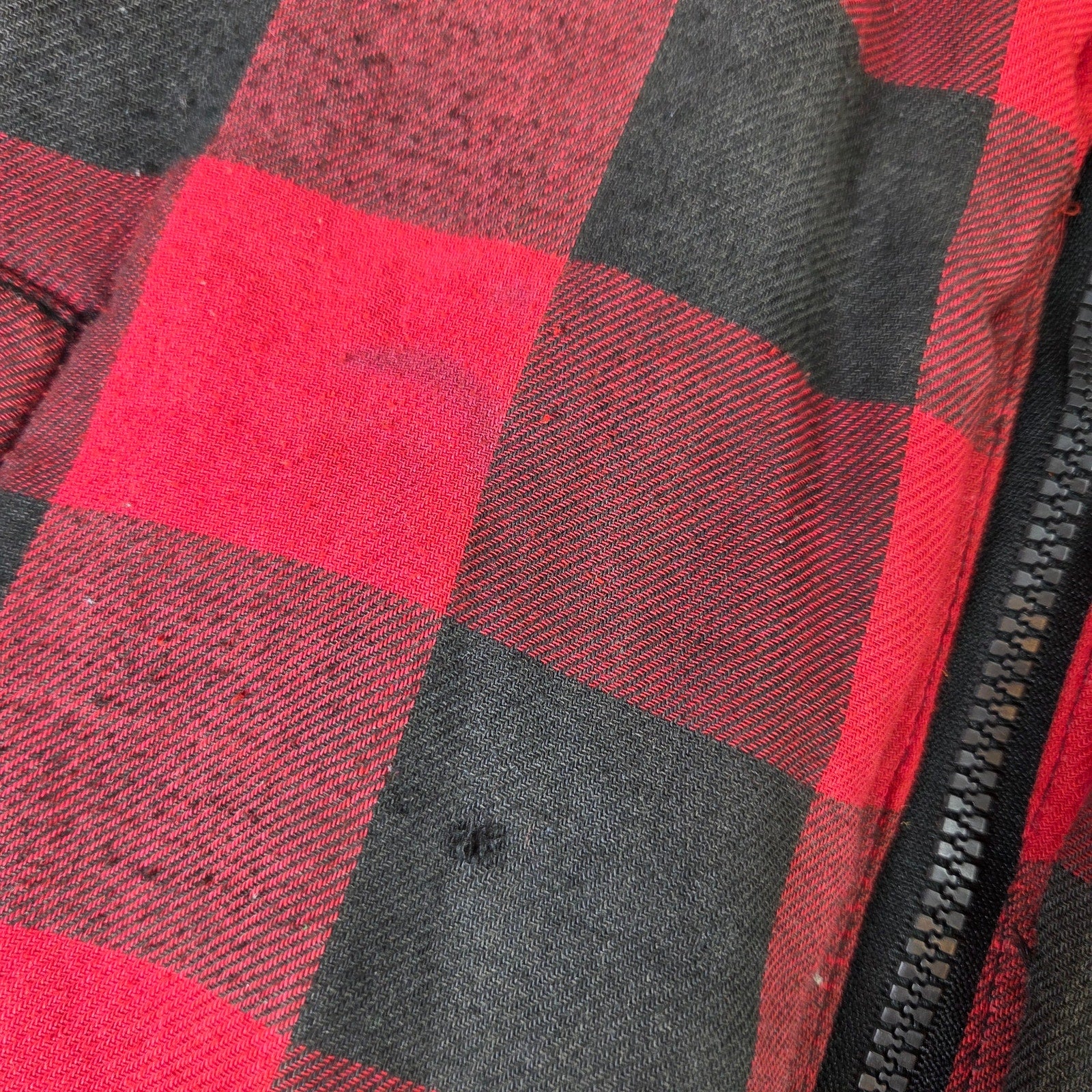 Unbranded Reversible Buffalo Plaid Vest Scarf Set Red Black Adult Large