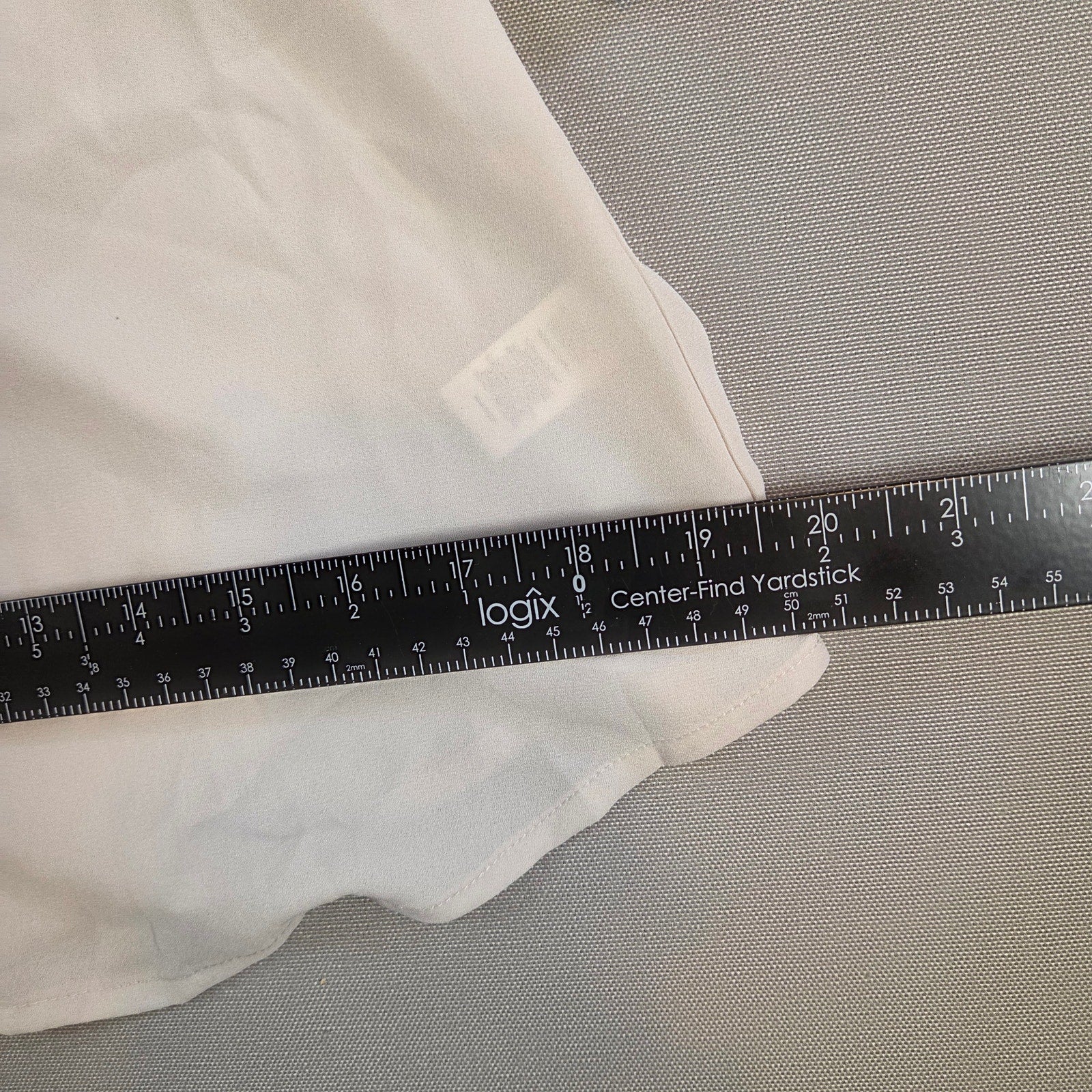 Express Portofino Blouse Women’s Beige Button Front Shirt Size S NWT