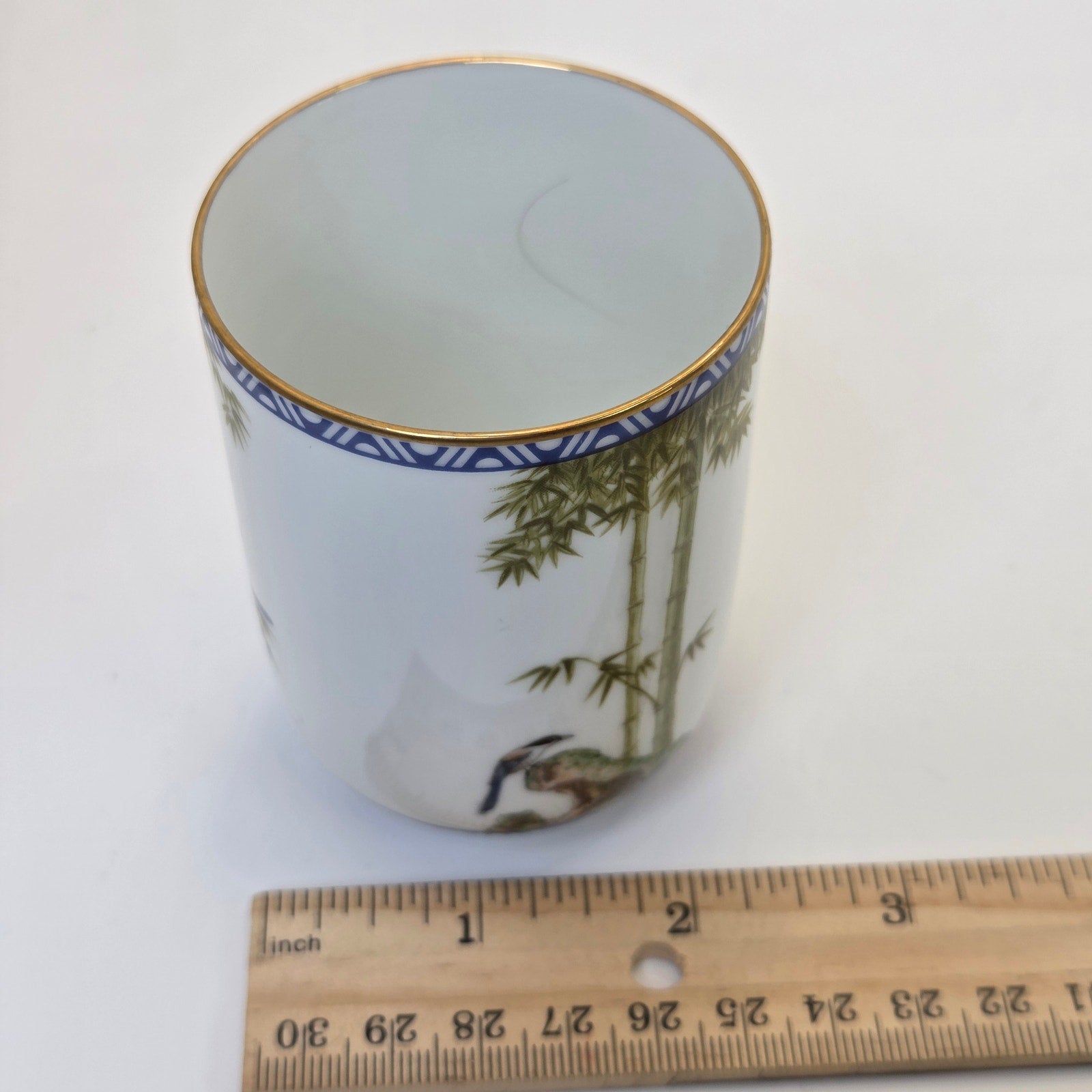 Franklin Porcelain 1985 Bamboo & Birds Japanese Tea Cup – Limited Edition
