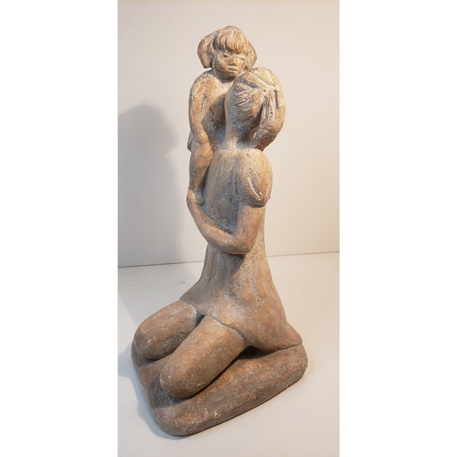 Austin Productions Mother & Child Sculpture 11.25" Vintage Modern Art