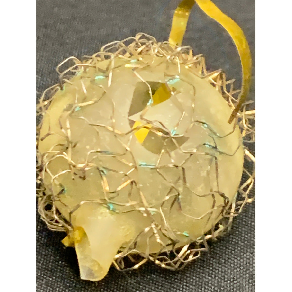 Vintage 1940s 1950s Wire Wrapped Glass Christmas Ornaments Mini Lot of 5