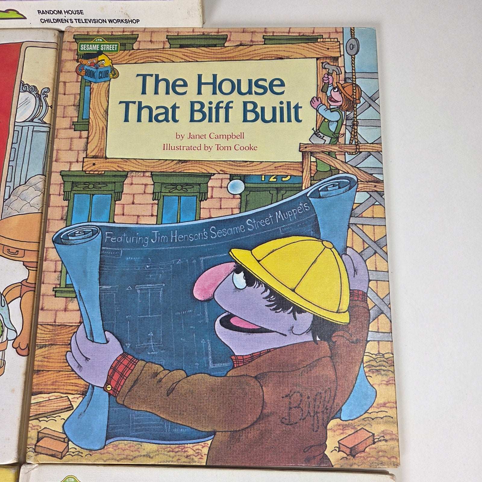Sesame Street Vintage Book Lot 5 HC Books w Pop-Up Alphabet Book 1977