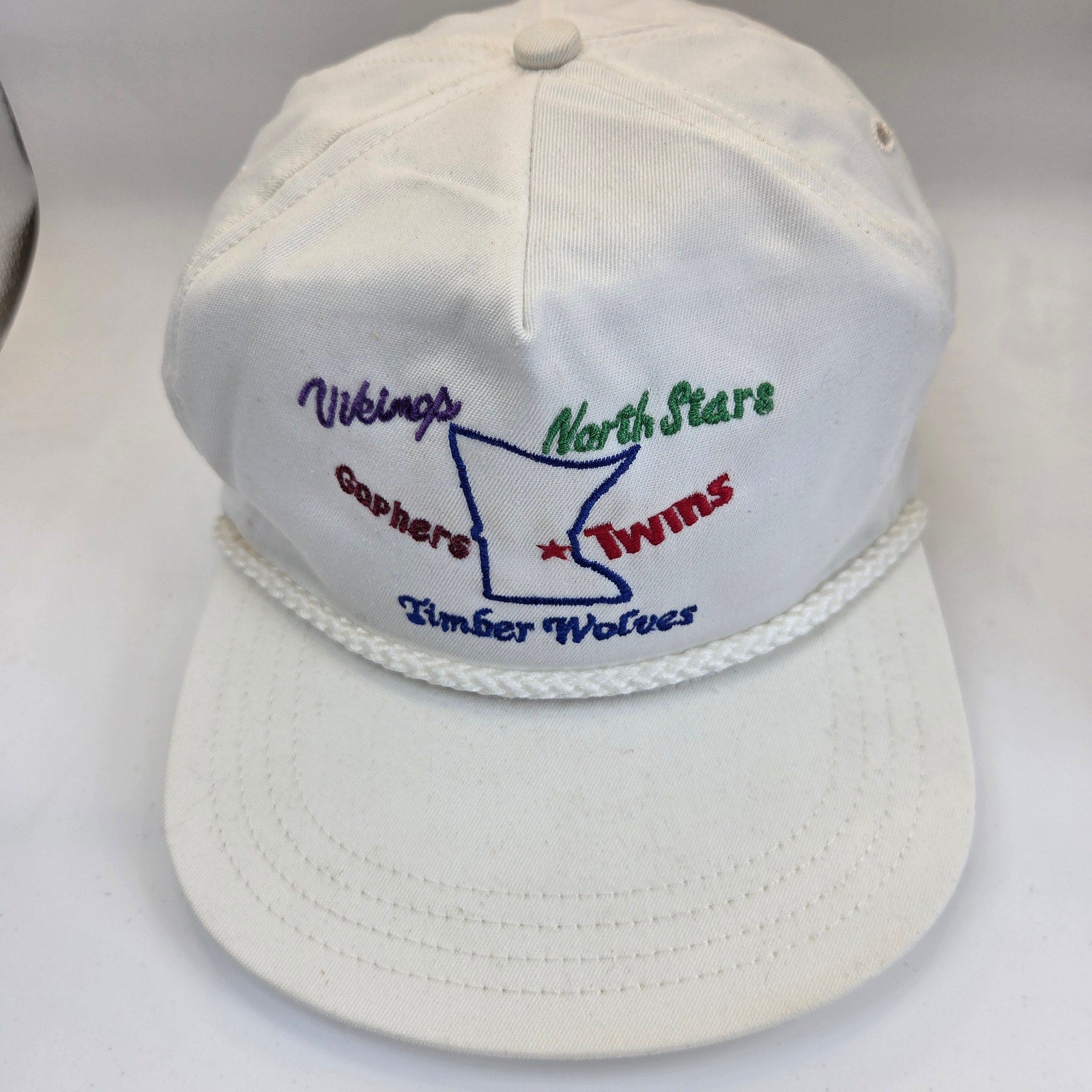 Vintage Minnesota Sports Teams Hat Twins Vikings Gophers Strapback USA Rope