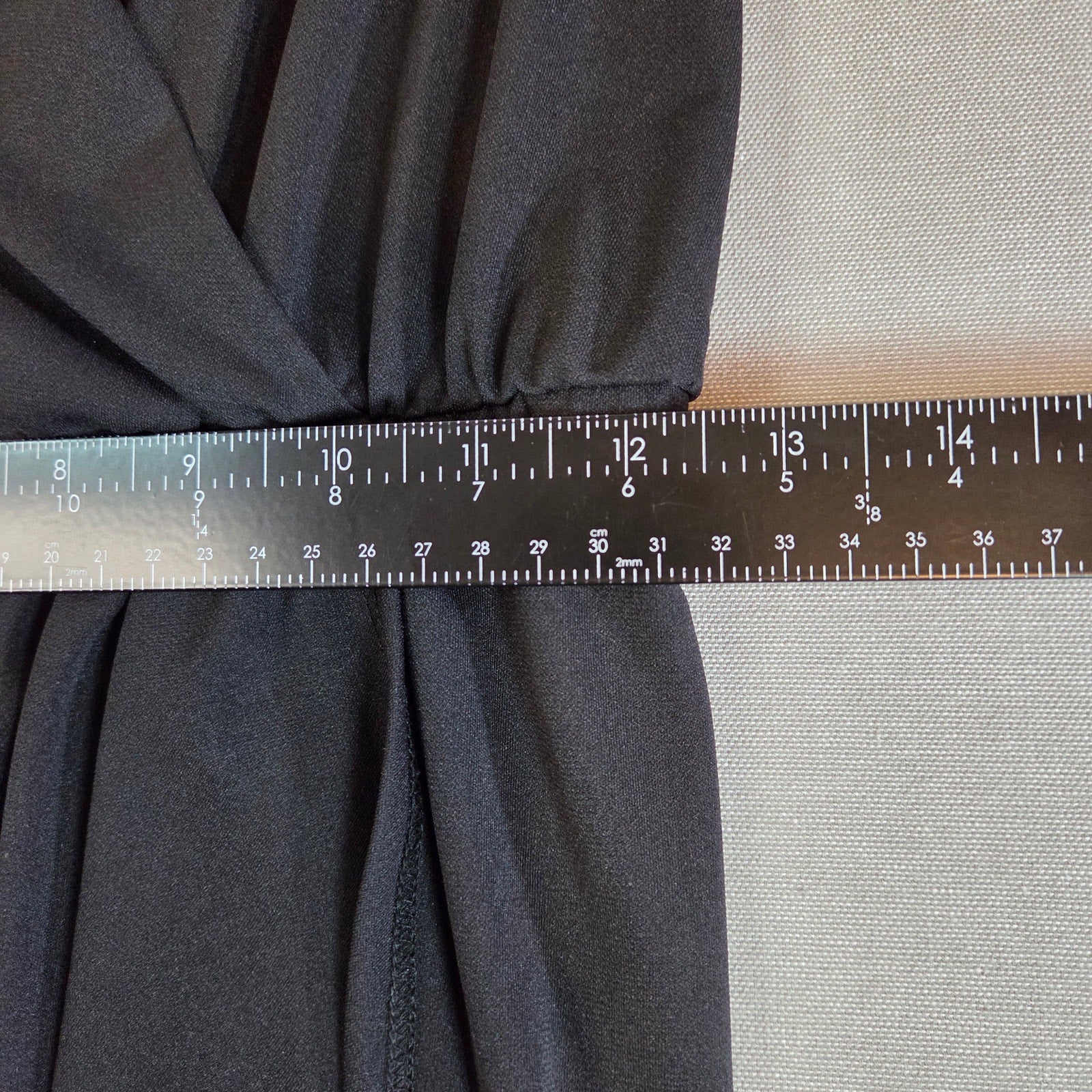 Dov Ri for Impulse Black Sleeveless Wrap Dress XS Polyester Macy’s Exclusive