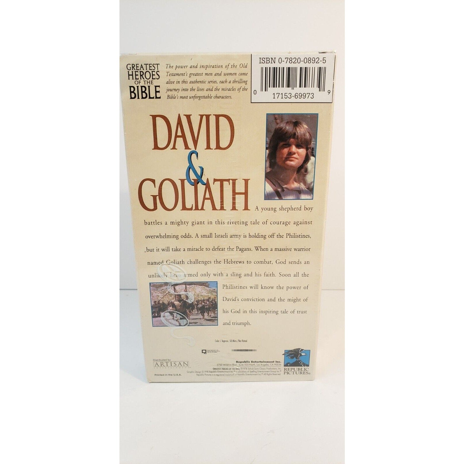 Greatest Heroes of the Bible - David & Goliath 1998 VHS New Sealed