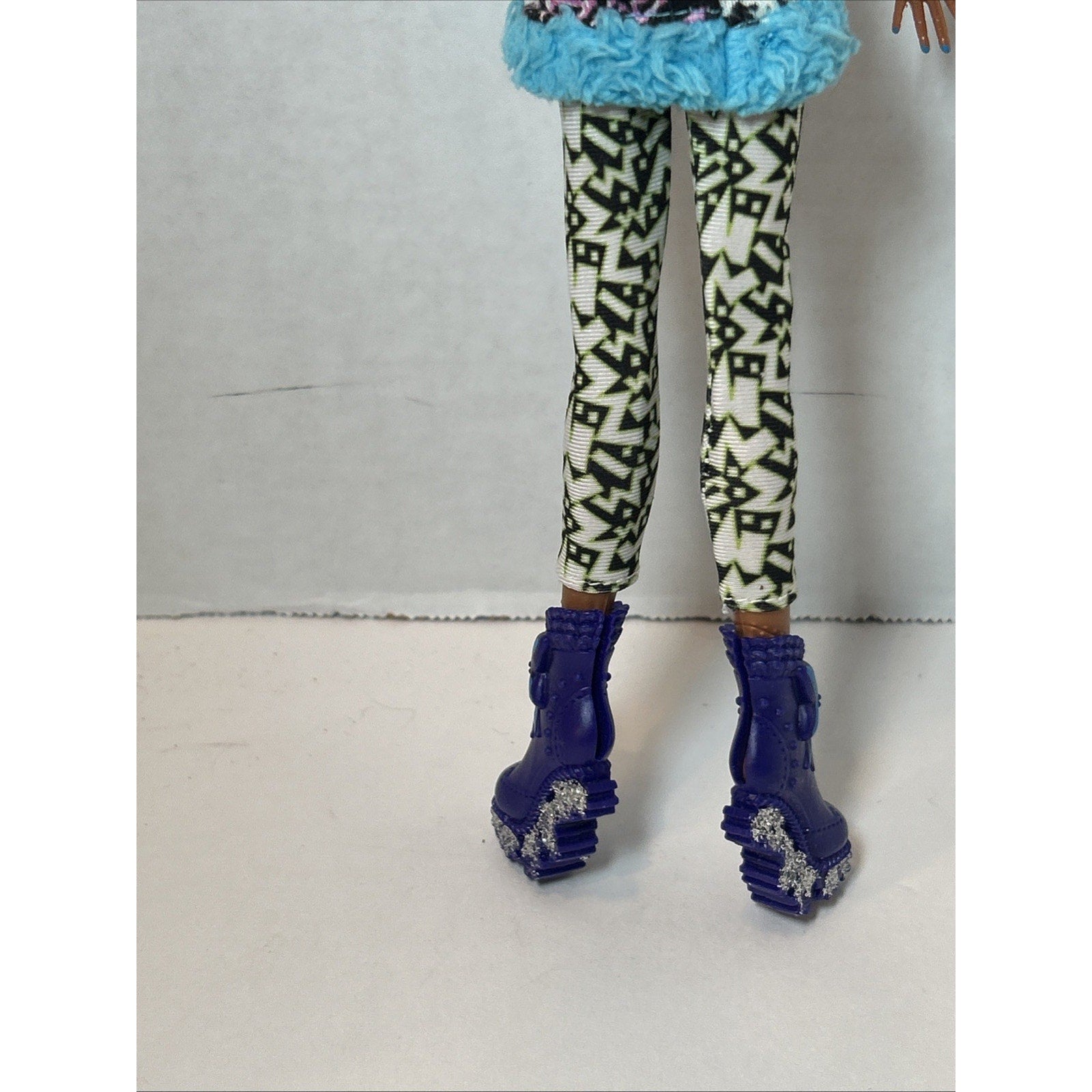 OOAK Custom Repaint Monster High Doll Blue Hair Art Doll Unique One of a Kind