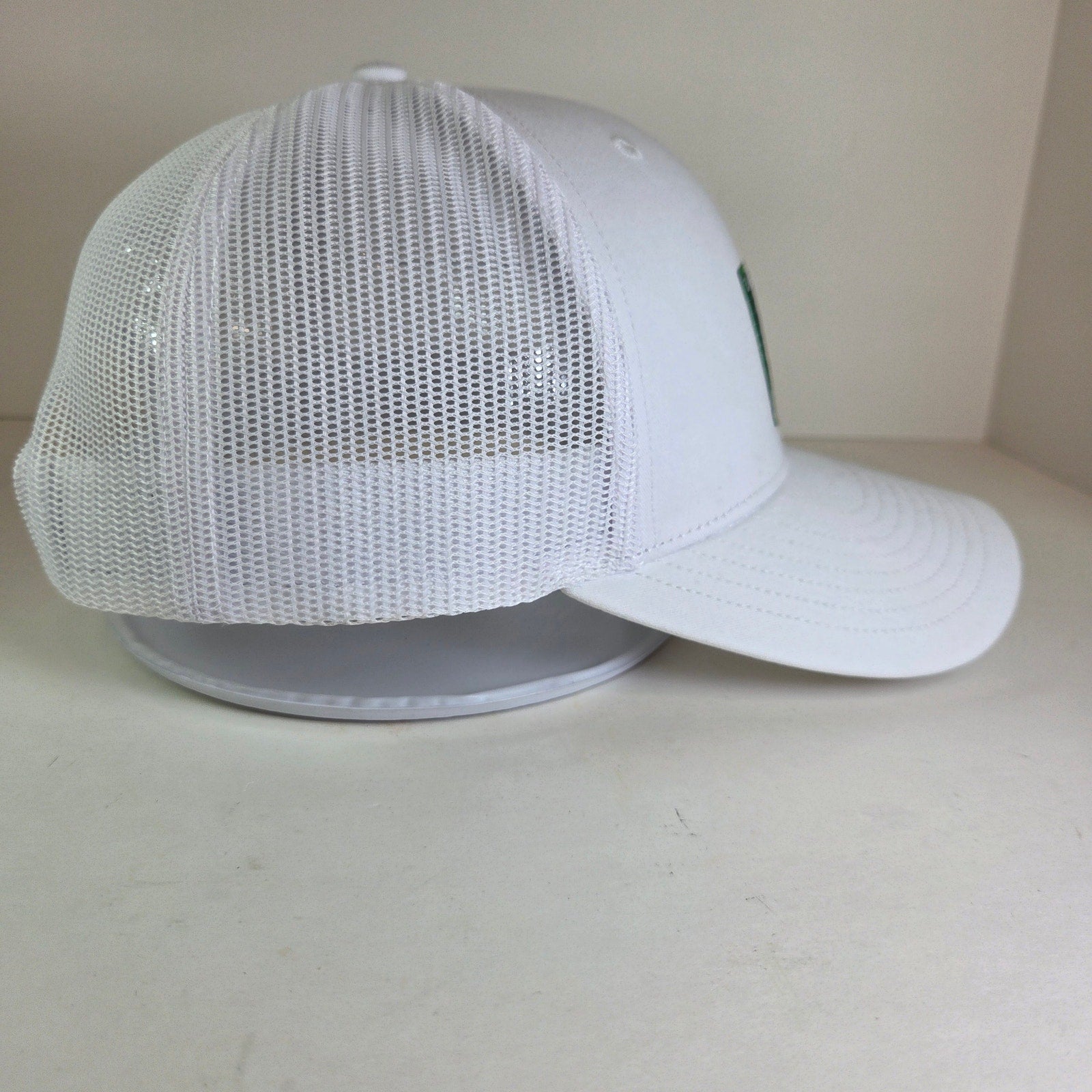 Edinborough White Mesh Trucker Hat Snapback Cap Made in Vietnam