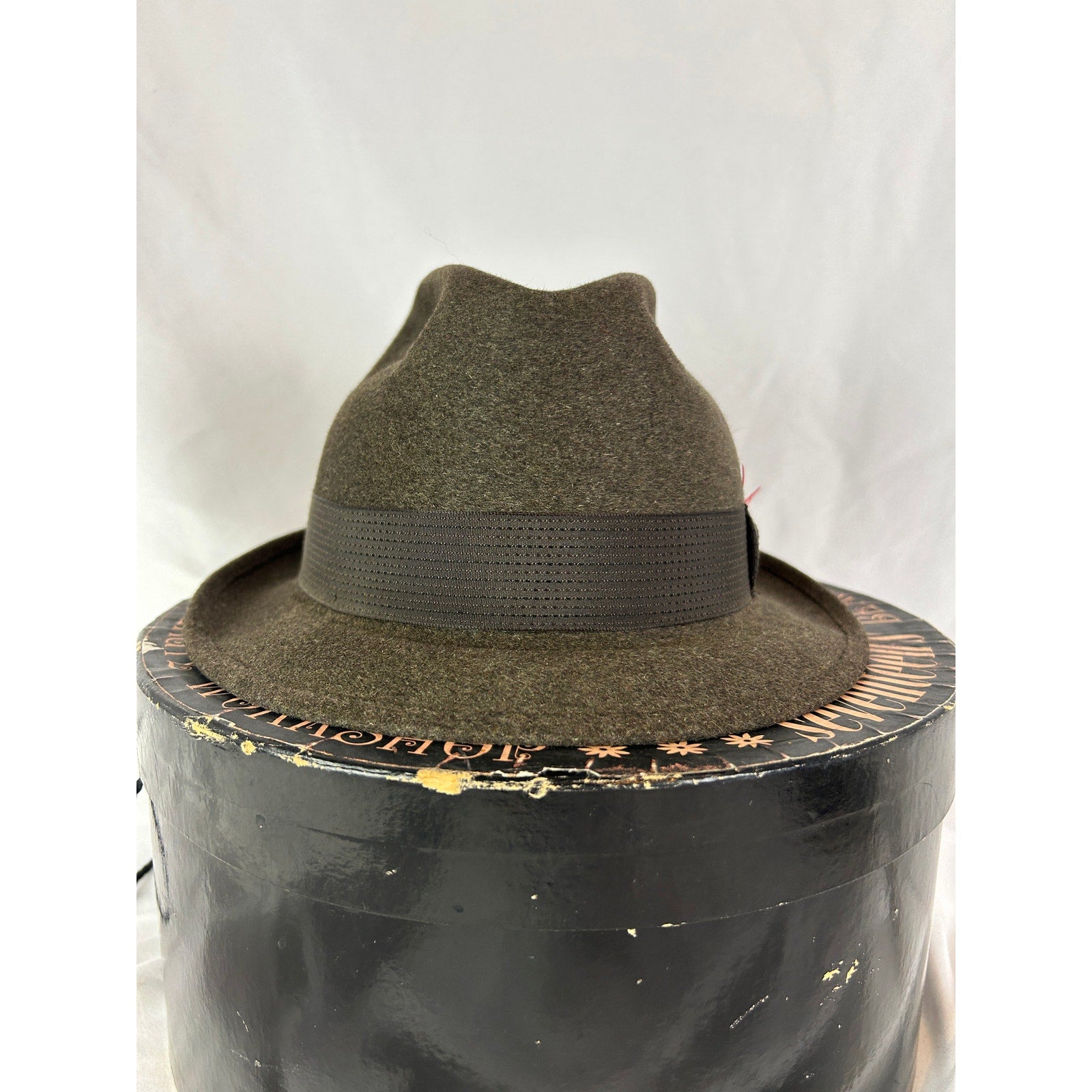 Dobbs Fifteen Brown Fur Felt Fedora Hat 7 1/4 With Box Vintage