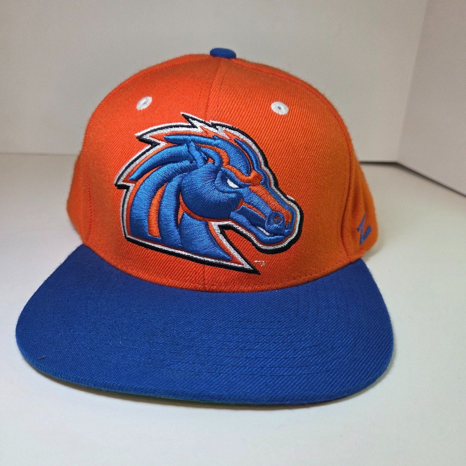 Boise State Broncos Zephyr Snapback Hat Orange Blue NCAA Vintage College Cap
