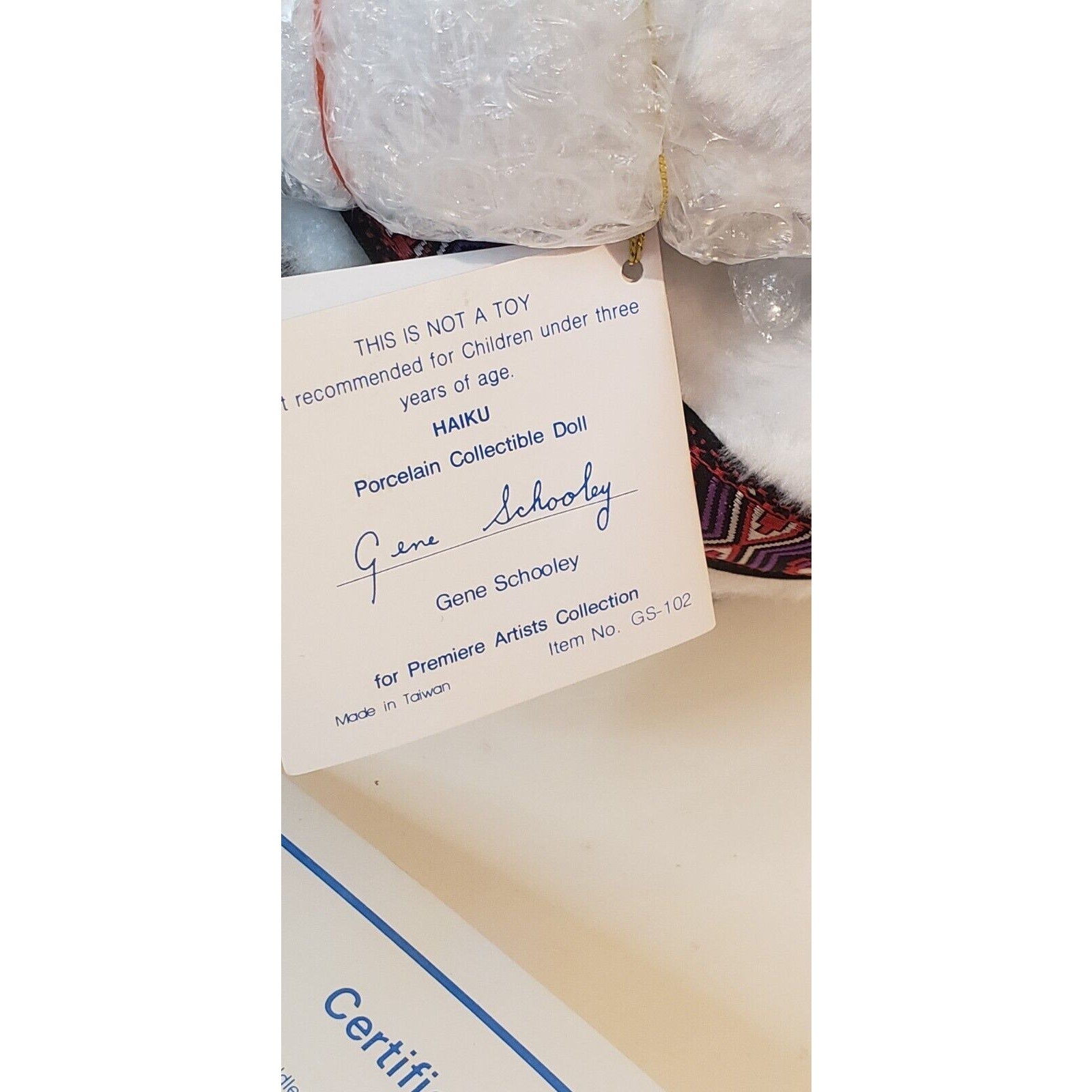 Haiku Porcelain Doll by Gene Schooley Premier Artist Coll. 19" Lim Ed 144/1000