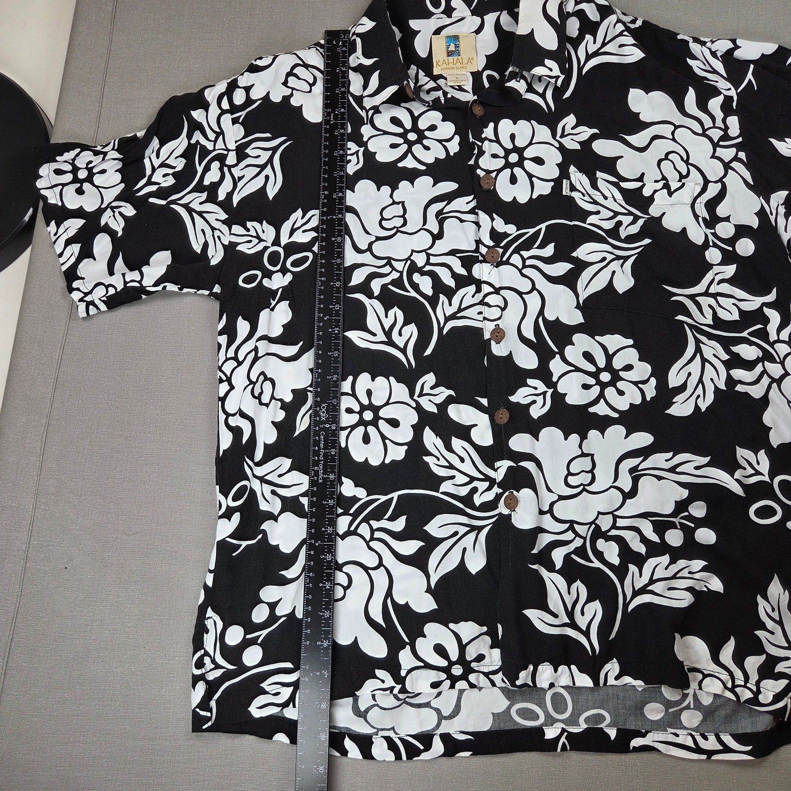 Kahala Hawaiian Islands Aloha Shirt Mens L Rayon Floral Made Hawaii USA
