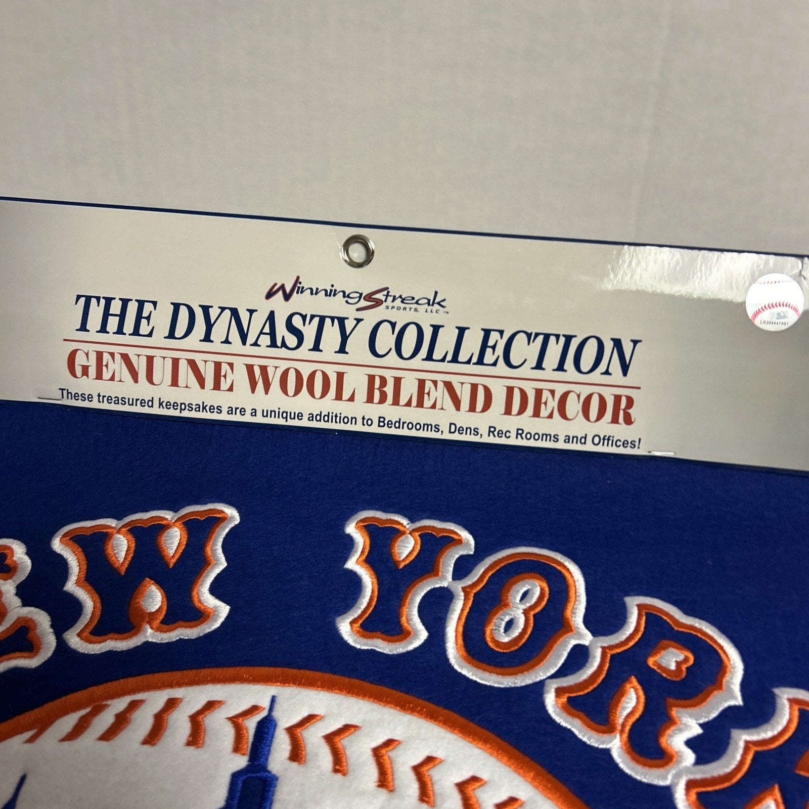 New York Mets Wool Blend MLB Champions Banner, 24" x 36"