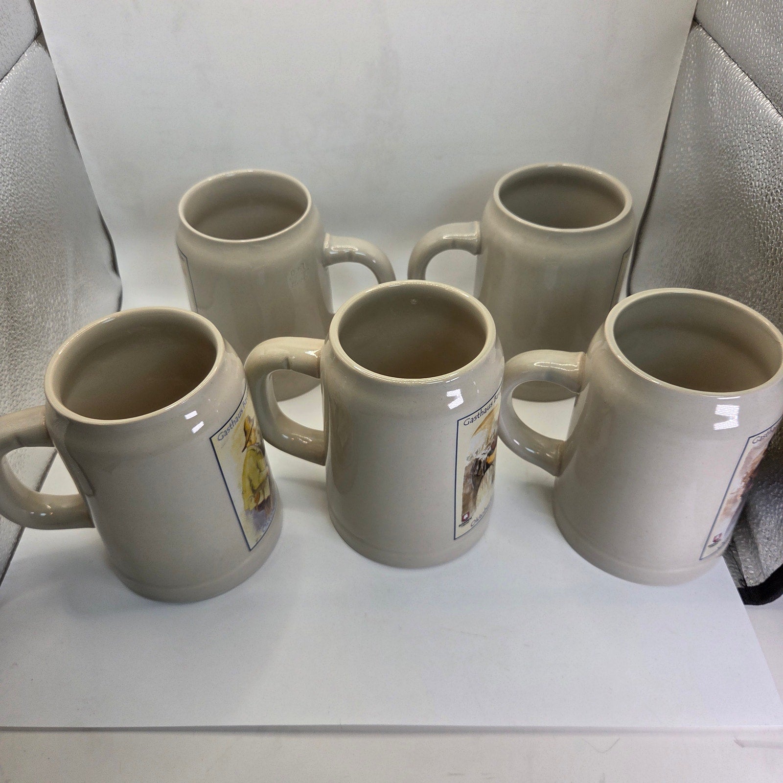 Spaten München Beer Steins Lot of 5 Gasthaus Bavarian Hunter 0.5 L 2003-07