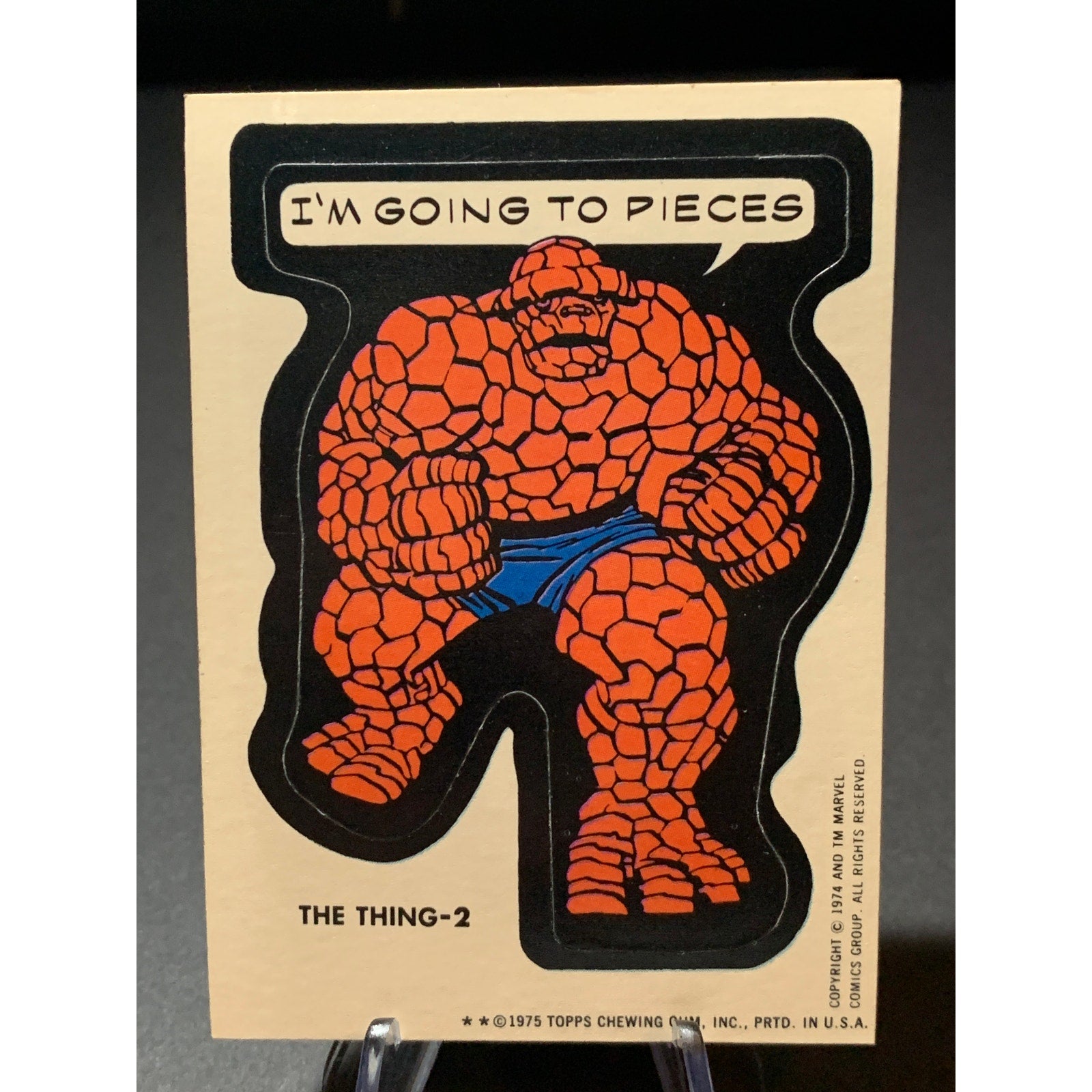 1974-1976 Topps Marvel Super Heroes Stickers Lot 8 Thor Luke Cage Thing