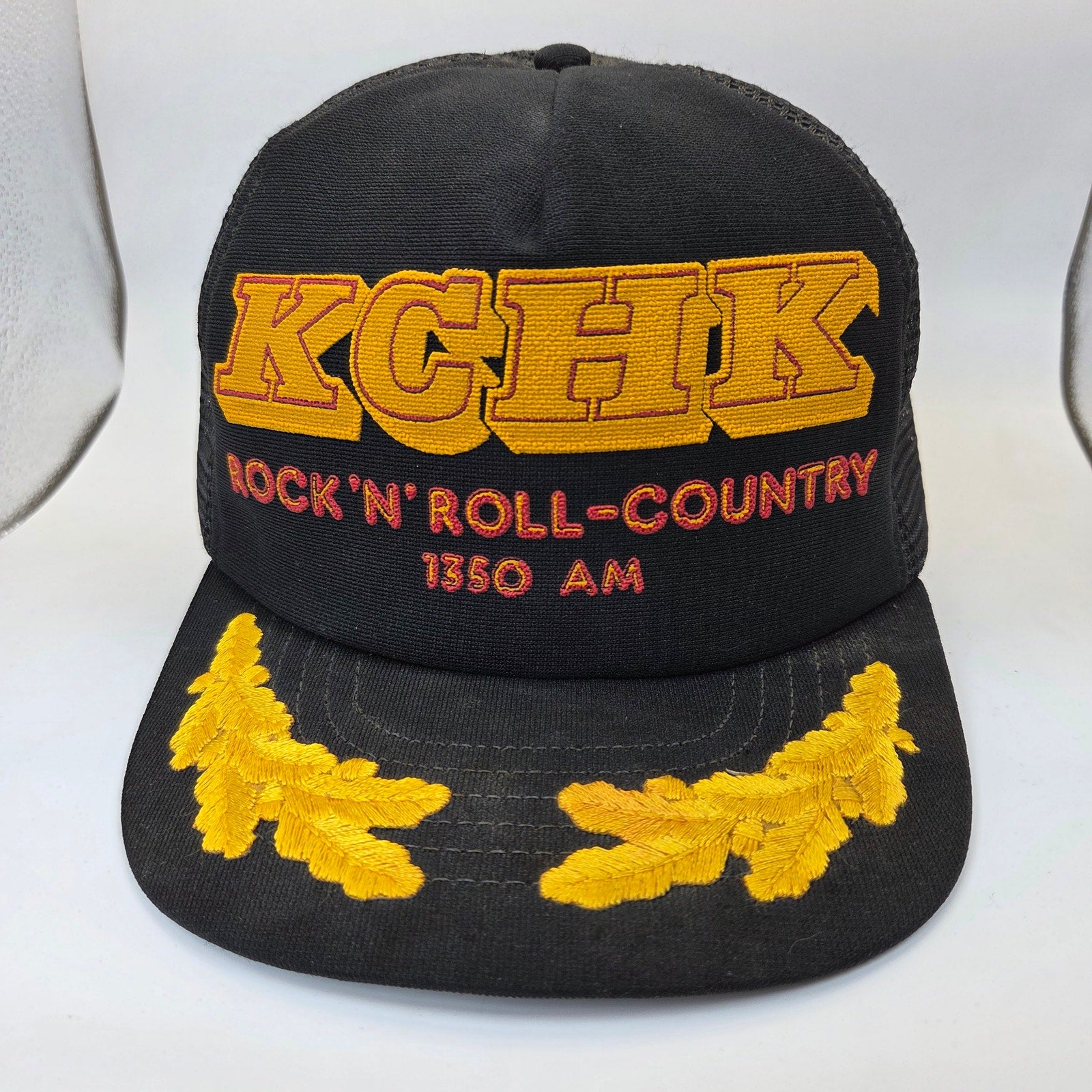 Vintage KCHK 1350 AM Rock N Roll Country USA Mesh Trucker Snapback Hat