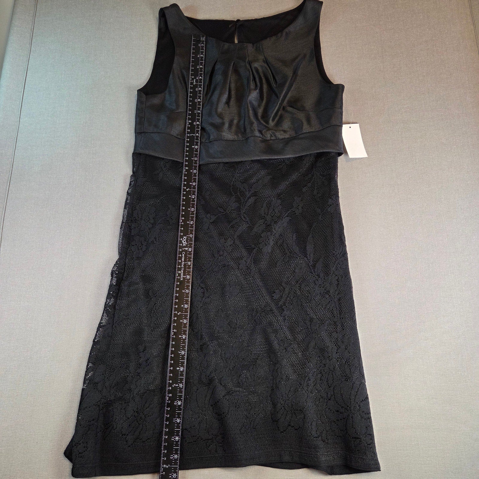 Velvet Torch Little Black Dress Women’s M NWT Lace Overlay Sleeveless USA Made