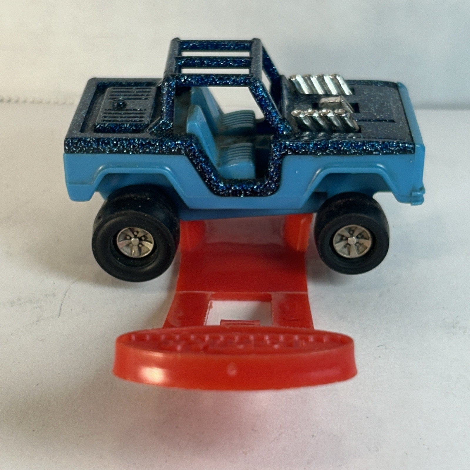 1970s Tonka Totes Ford Bronco Blue Metallic Diecast Mini Jeep w/ Belt Clip