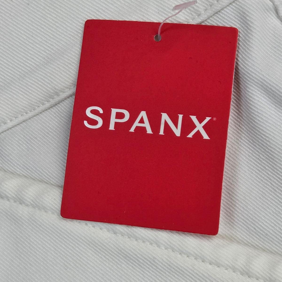 Spanx Stretch Twill Shorts Womens XL Bright White Pull On Shaping 20318R NWT