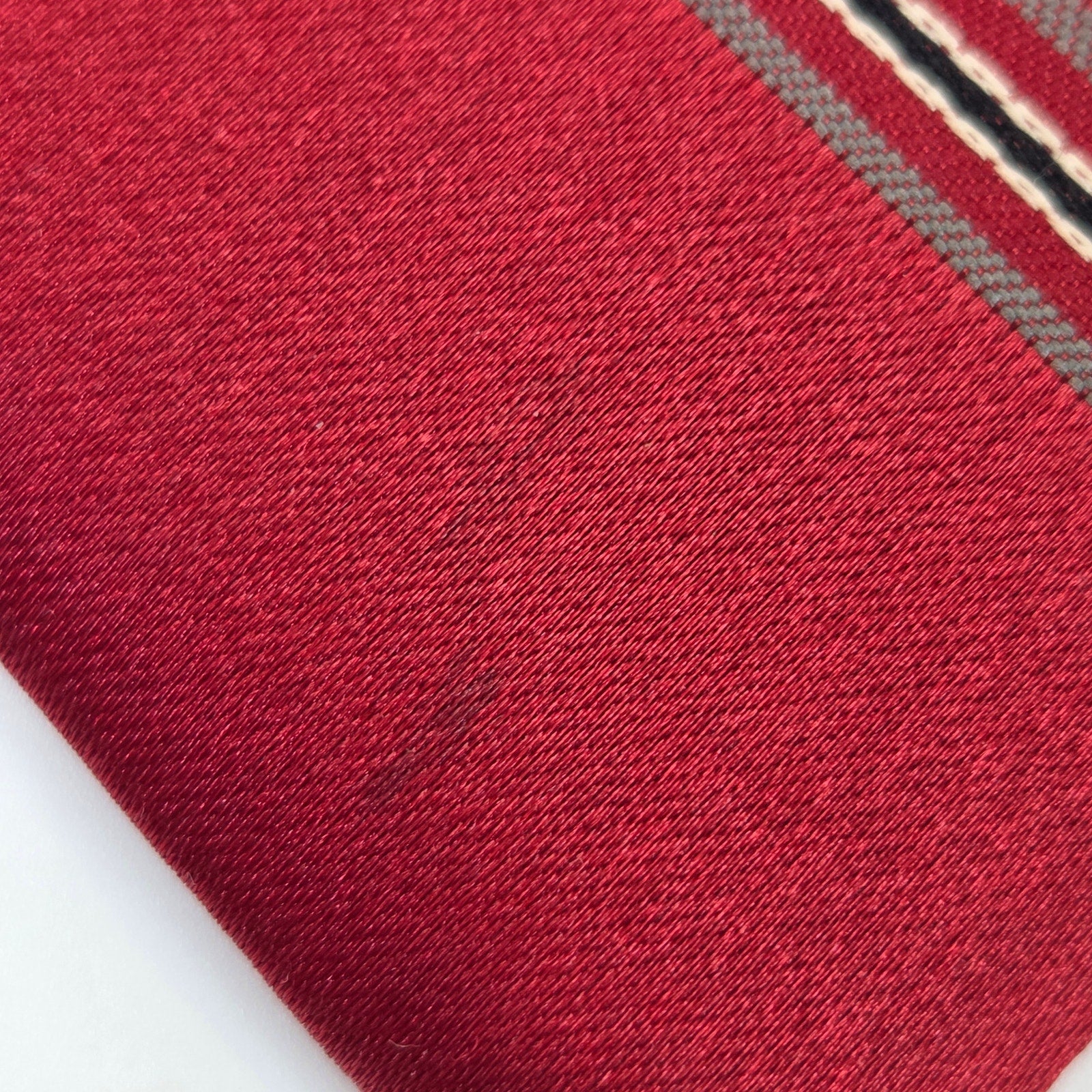 Christian Dior Vintage Red Striped Necktie USA Italy 57.5in Designer Tie