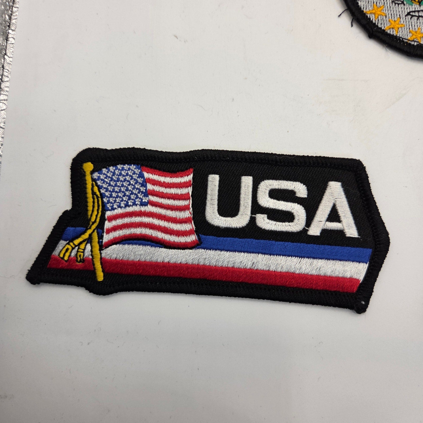 Lot of 9 USA Patriotic Eagle Flag Embroidered Patches Sew On Craft DIY Set