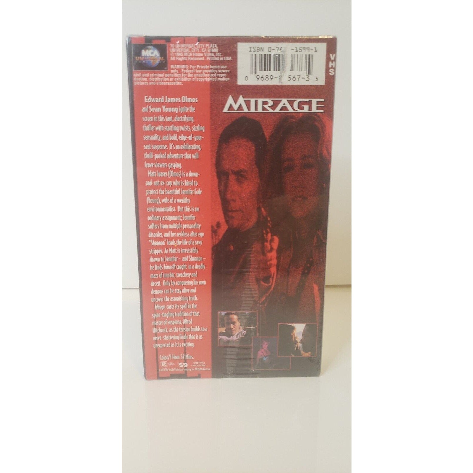 Mirage VHS New Sealed 1995 Edward James Olmos