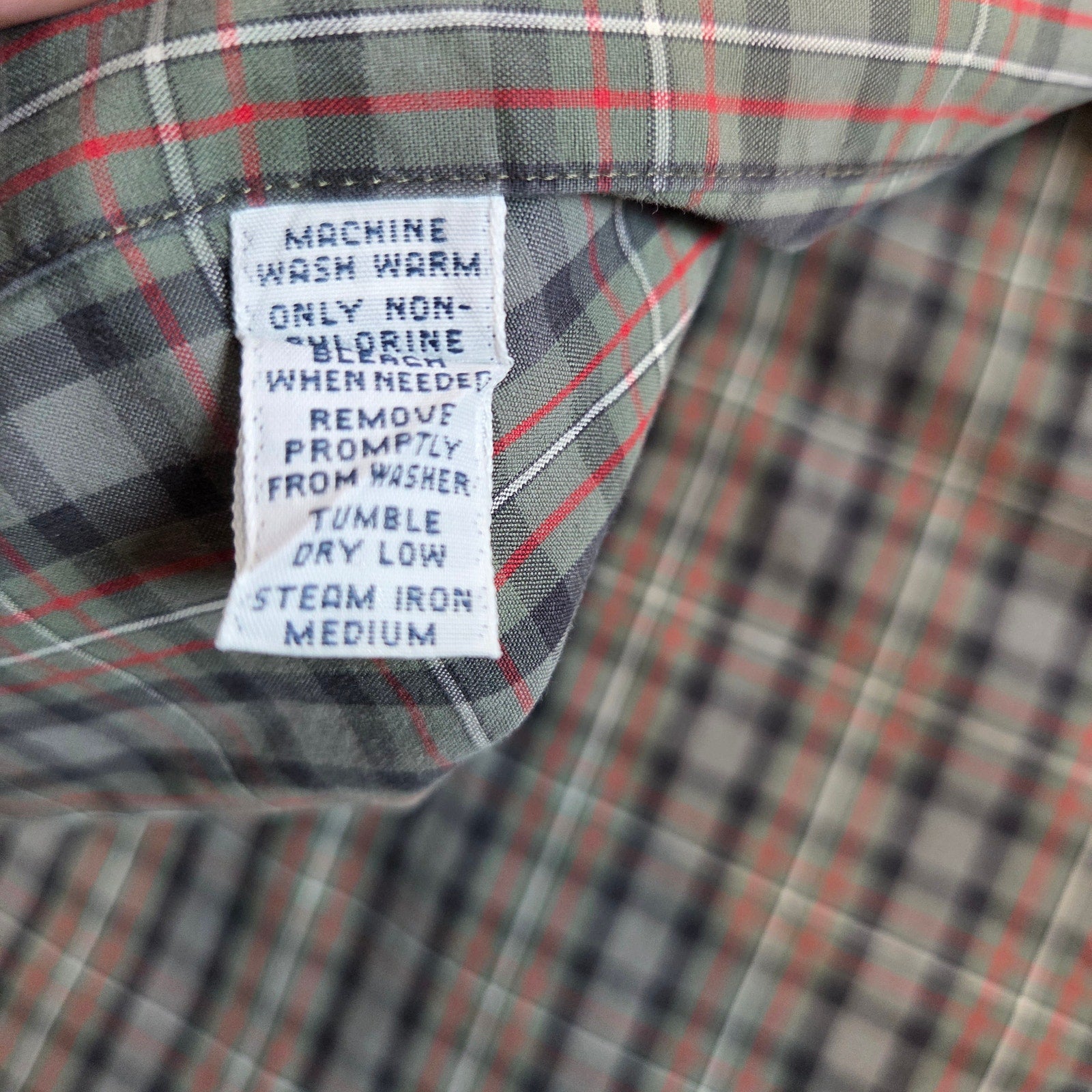 Ralph Lauren Classic Fit Plaid Button Down Shirt XL 17½ Cotton Long Sleeve