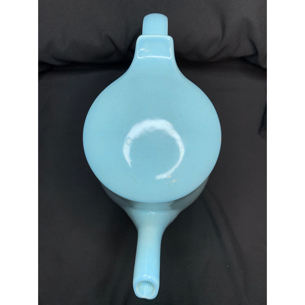 Blue Speckled Ceramic Coffee Tea Pot With Lid Retro Decor READ