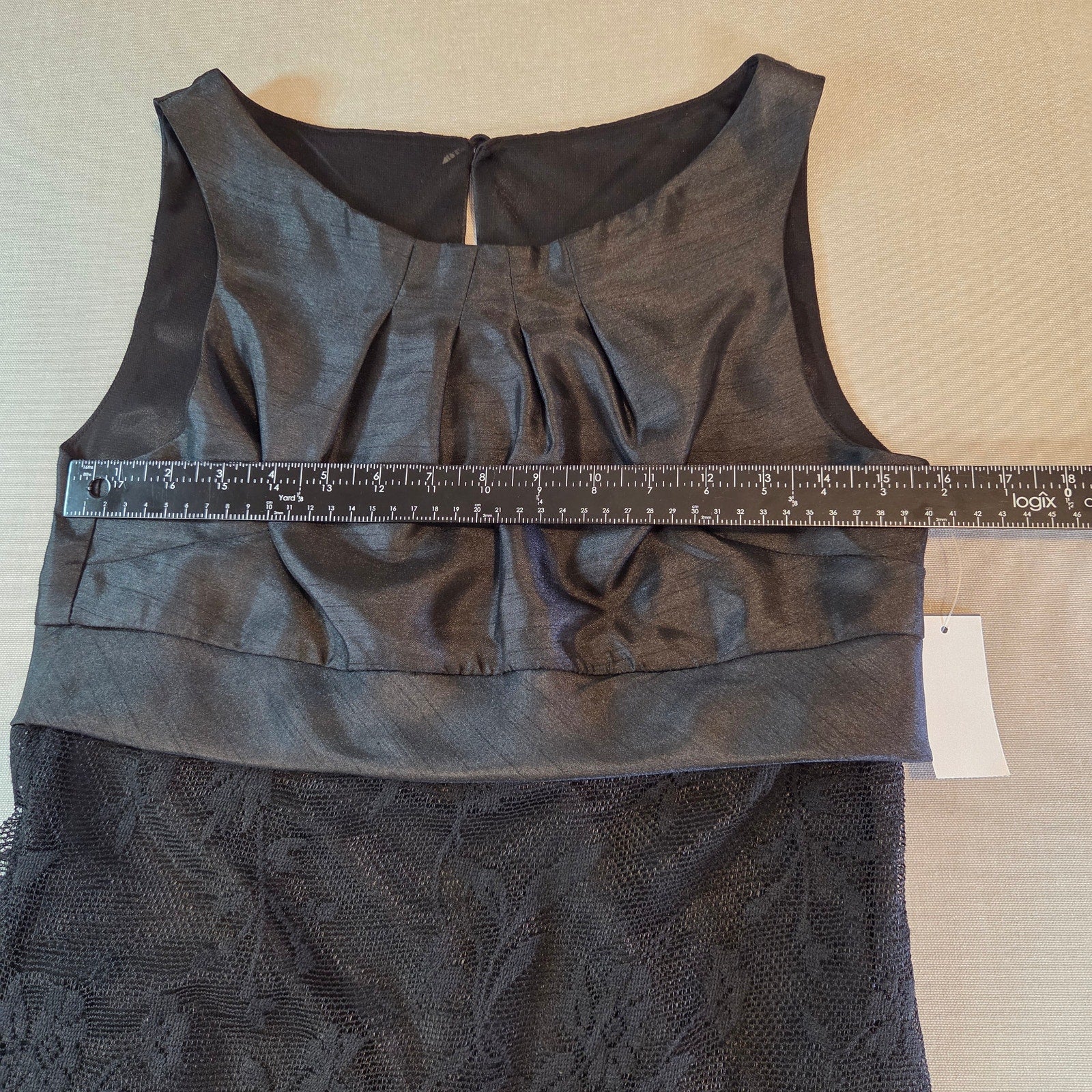 Velvet Torch Little Black Dress Women’s M NWT Lace Overlay Sleeveless USA Made