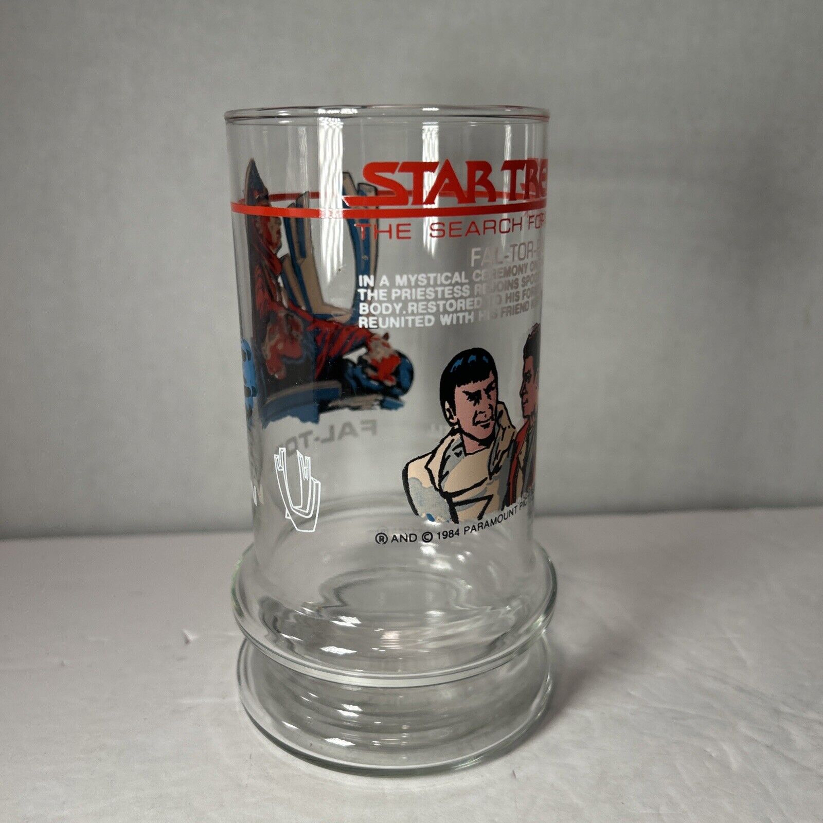 Star Trek III Search For Spock Fal-Tor-Pan Taco Bell Collector Glass 1984 Print