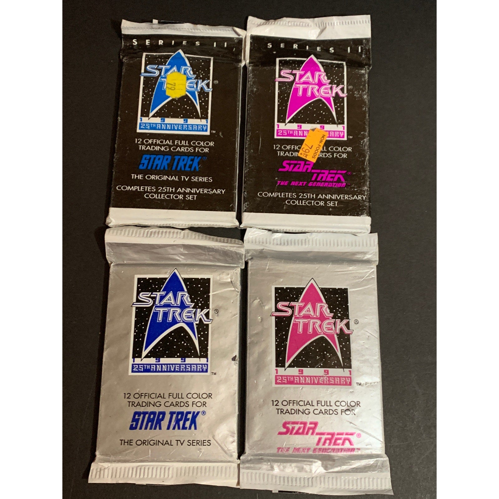 1991 Impel Star Trek 25th Anniversary Sealed Trading Card Packs Set of 4