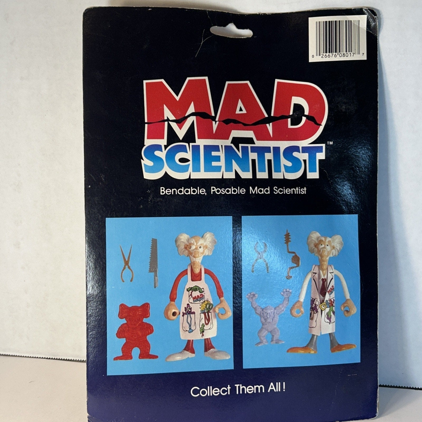 Arco Mad Scientist Too Gross 1987 Bendable Figure No.8017 Vintage Sealed Pack