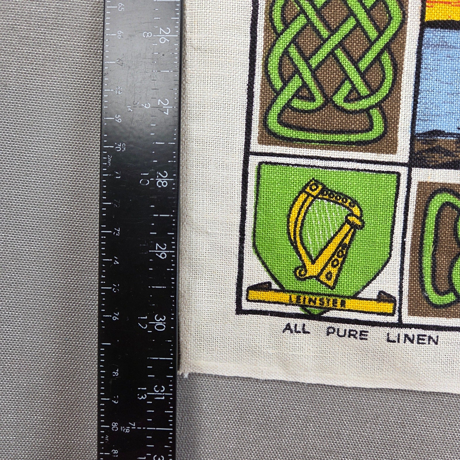 Vintage Nelson Irish Blessing Pure Linen Tea Towel Made Ireland 30.5"x21"
