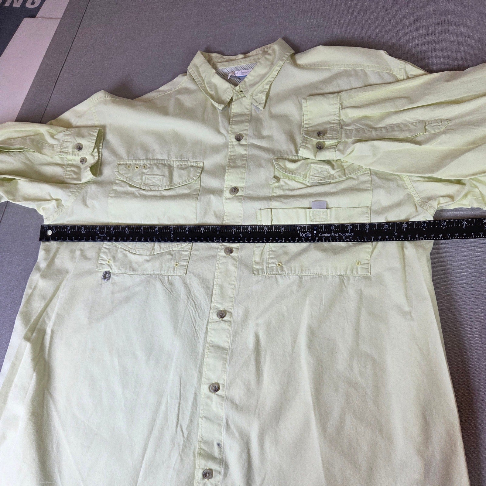 Columbia PFG Men’s L Long Sleeve Button Down Fishing Shirt Vented