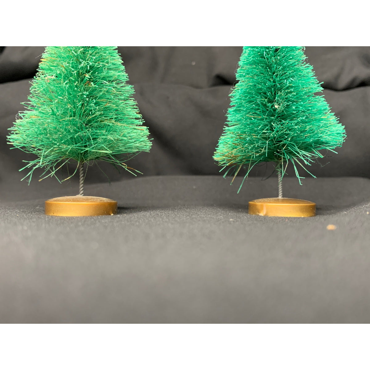 Vintage Miniature Bottle Brush Pine Trees – Set of 2