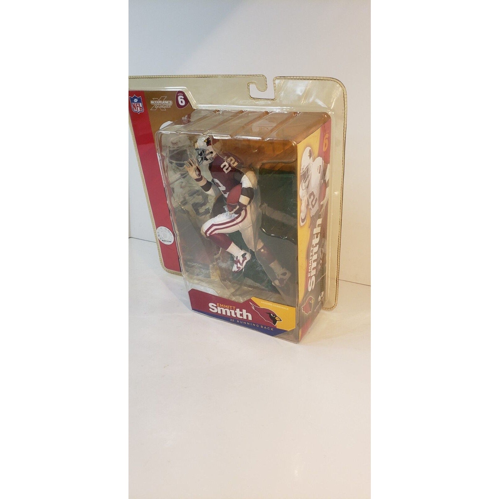 Emmitt Smith McFarlane Series 6 2003 NFL Arizona Cardinals Variant Red Jersey