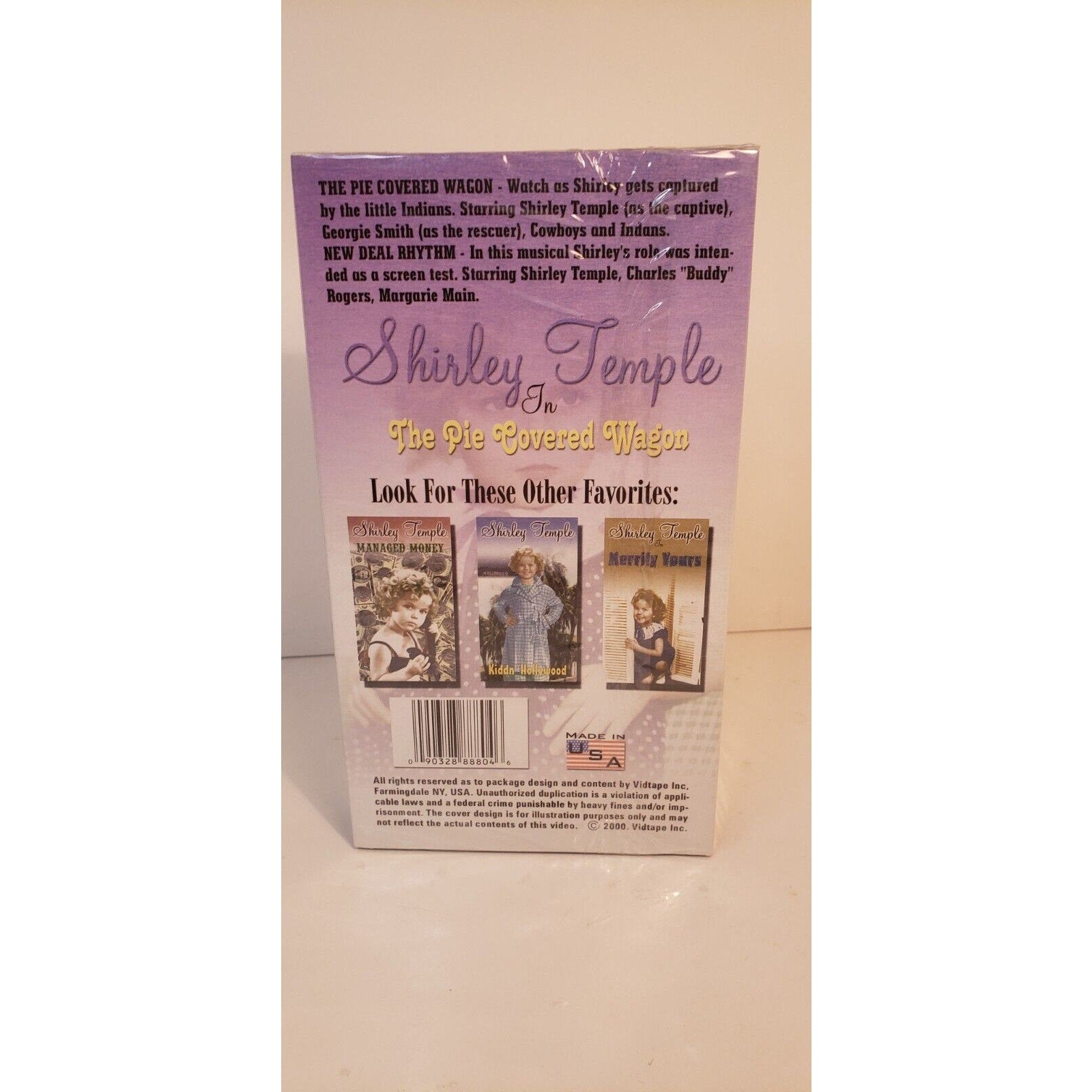 Shirley Temple The Pie Covered Wagon VHS New Sealed