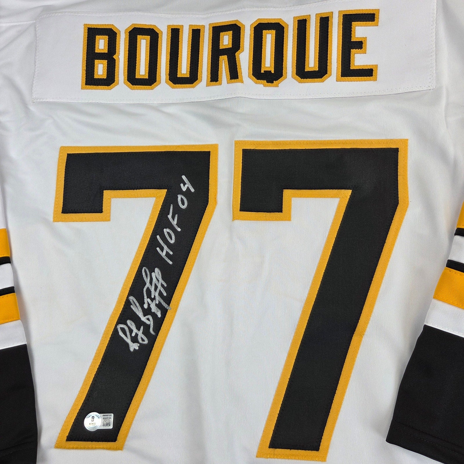 Ray Bourque HOF 04 Signed Boston Bruins Custom Jersey BAS Witness Beckett COA