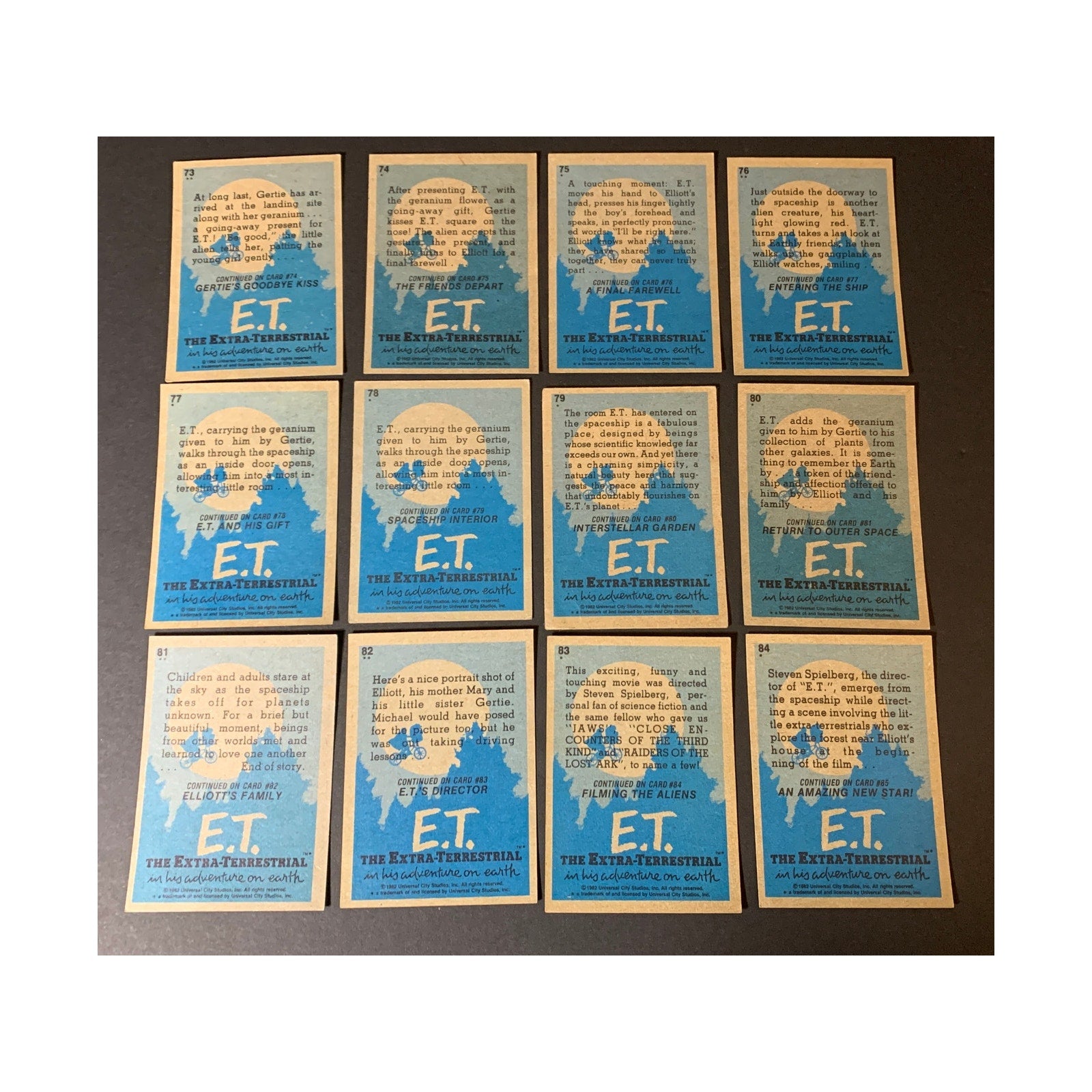 1982 Topps ET The Extra Terrestrial Trading Card Set No Stickers