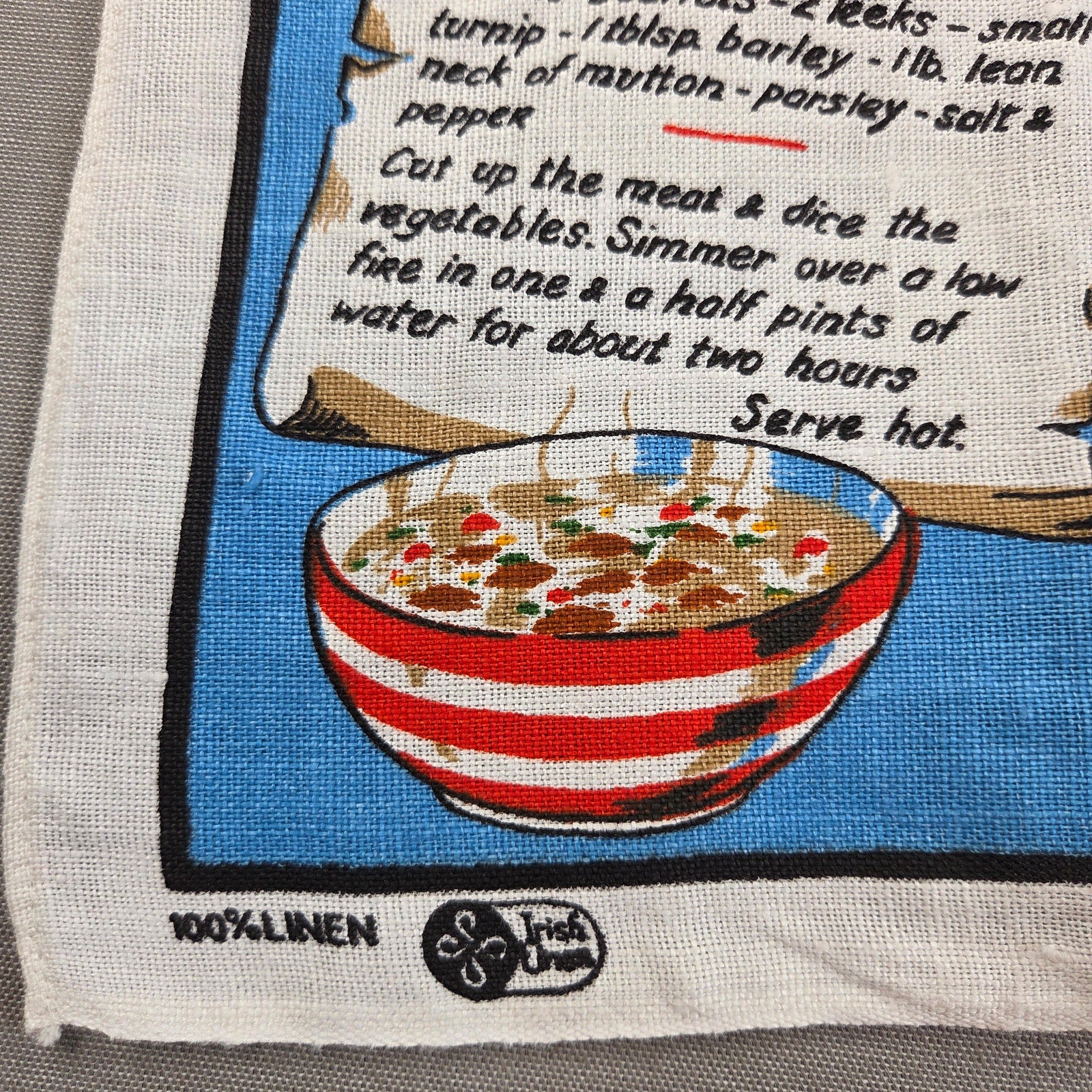 Vintage Fingal Traditional Irish Recipes 100% Linen Tea Towel Made Ireland