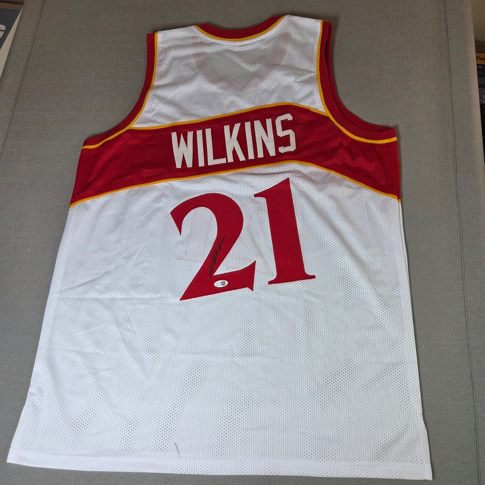 Dominique Wilkins Signed Custom Atlanta Hawks #21 Jersey XL JSA Witnessed