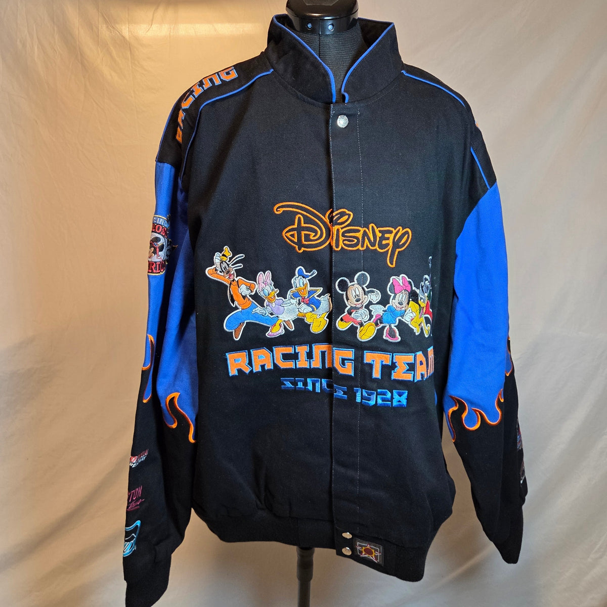 Vintage 2005 JH Design Disney Racing Across America Mickey Jacket 2XL Daytona