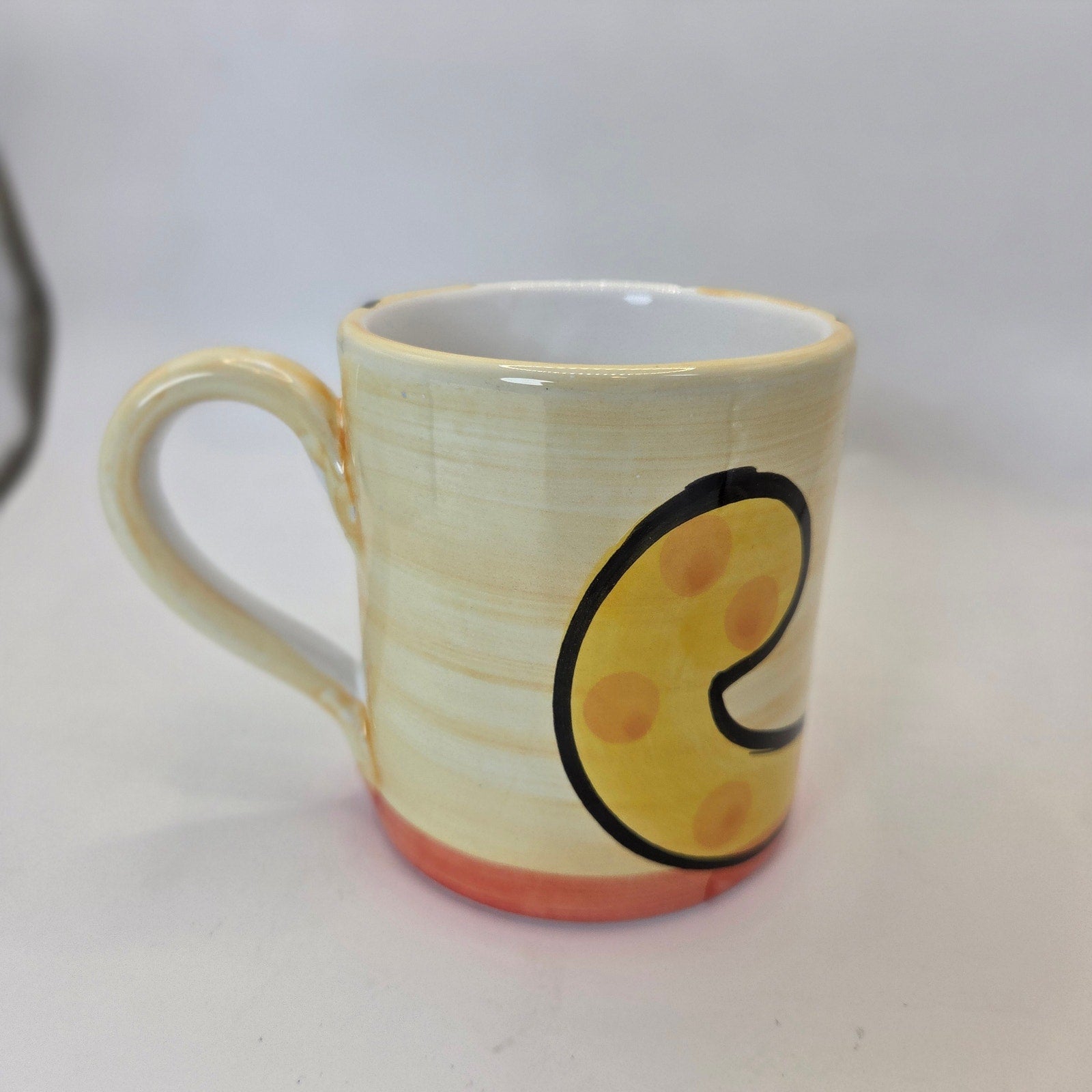 The Cellar 1995 Hand Painted Italy Cat Coffee Mug Vintage Ceramic Cup Art